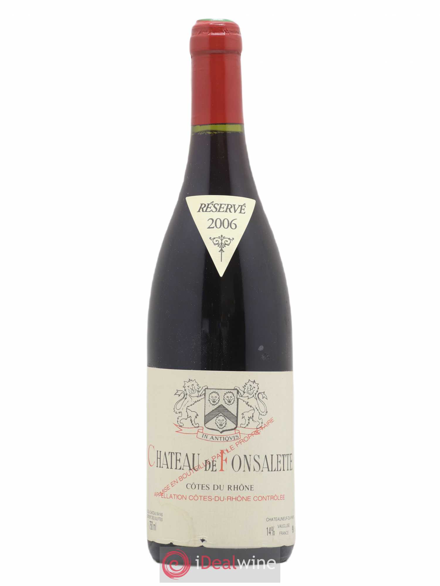 Côtes-du-Rhône Château de Fonsalette Emmanuel Reynaud 2006 - Lot de 1 bouteille - 0