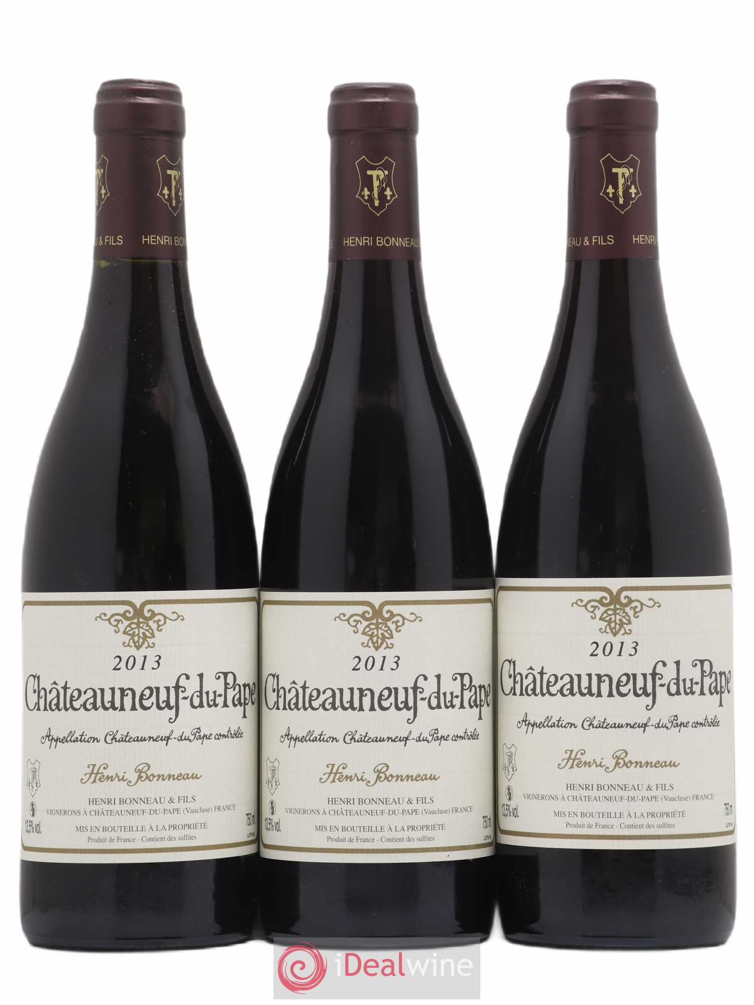 Châteauneuf-du-Pape Henri Bonneau Henri Bonneau & Fils 2013 - Lot de 3 bouteilles - 0