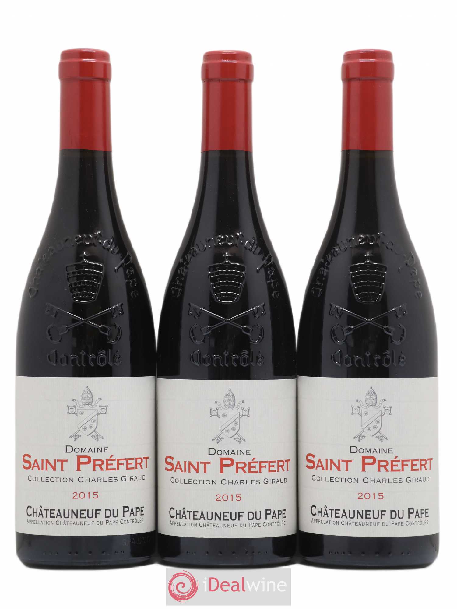 Châteauneuf-du-Pape Collection Charles Giraud Domaine Saint-Préfert 2015 - Lot de 3 bouteilles - 0