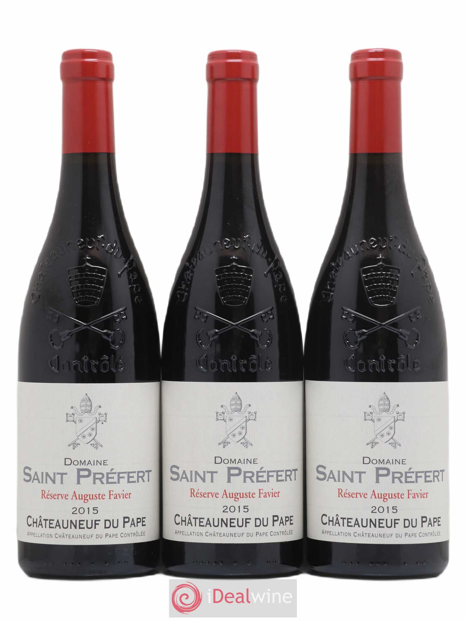 Châteauneuf-du-Pape Réserve Auguste Favier Domaine Saint-Préfert 2015 - Lot de 3 bouteilles - 0