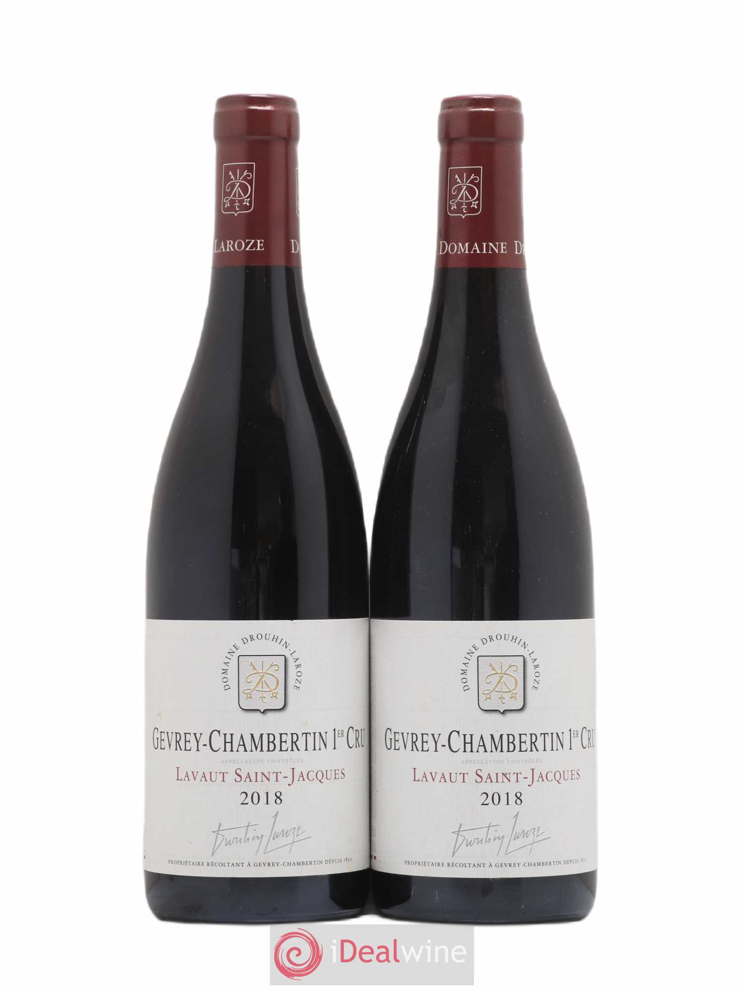 Gevrey-Chambertin 1er Cru Lavaut Saint-Jacques Domaine Drouhin-Laroze 2018 - Lot de 2 bouteilles - 0