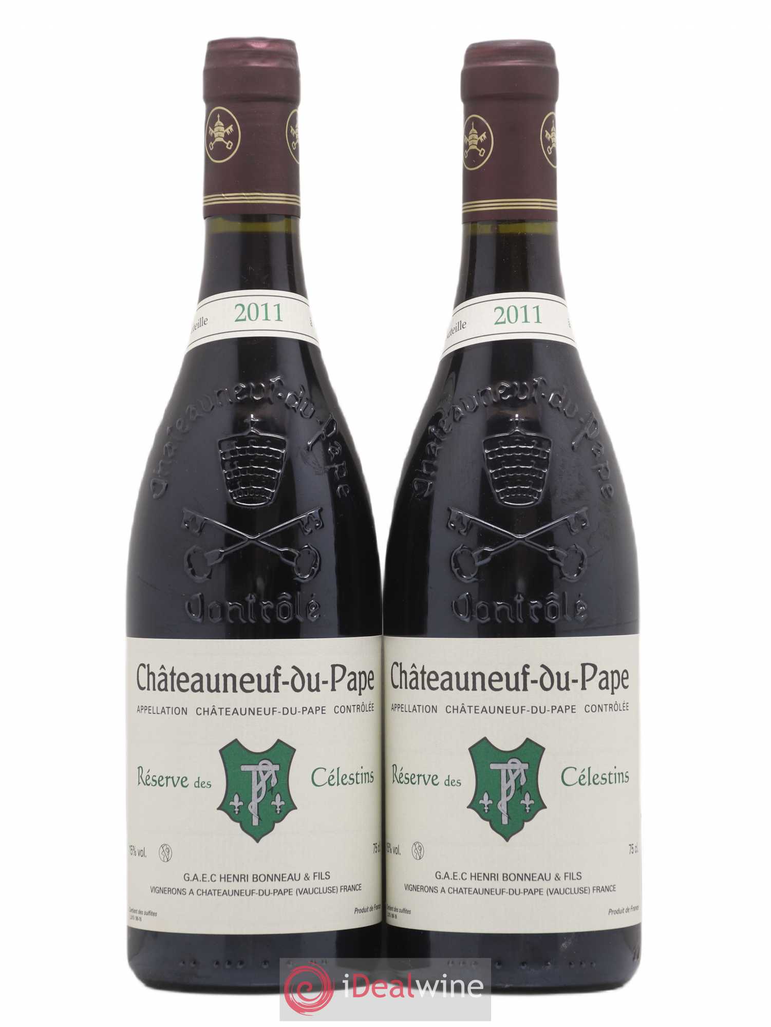 Châteauneuf-du-Pape Réserve des Célestins Henri Bonneau & Fils 2011 - Lot de 2 bouteilles - 0