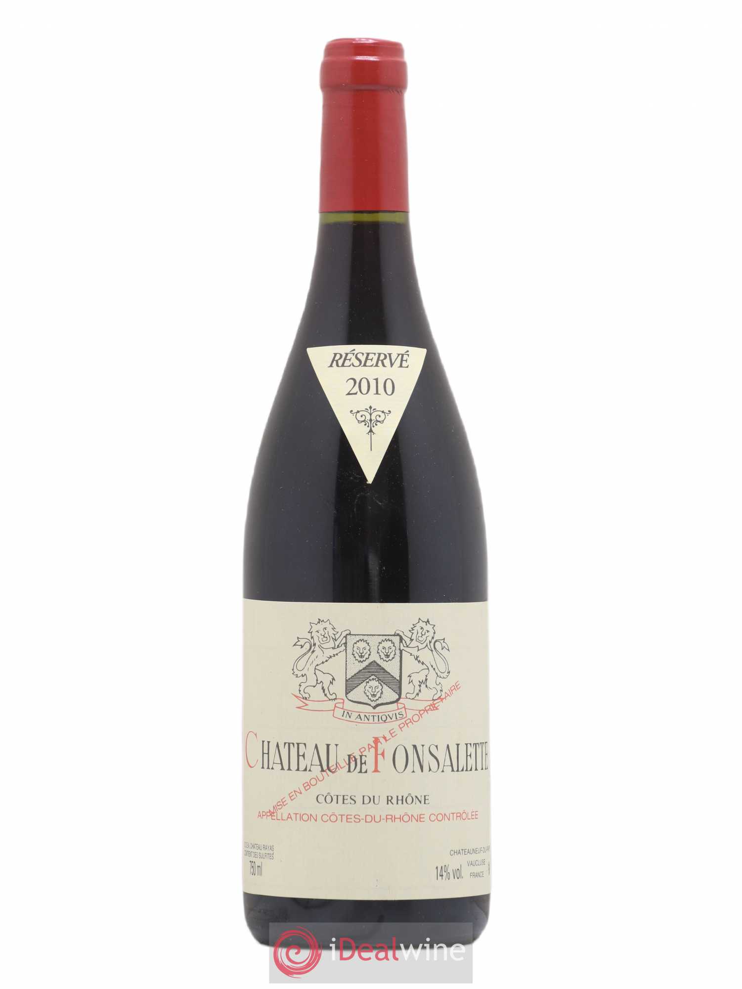 Côtes-du-Rhône Château de Fonsalette Emmanuel Reynaud 2010 - Lot de 1 bouteille - 0
