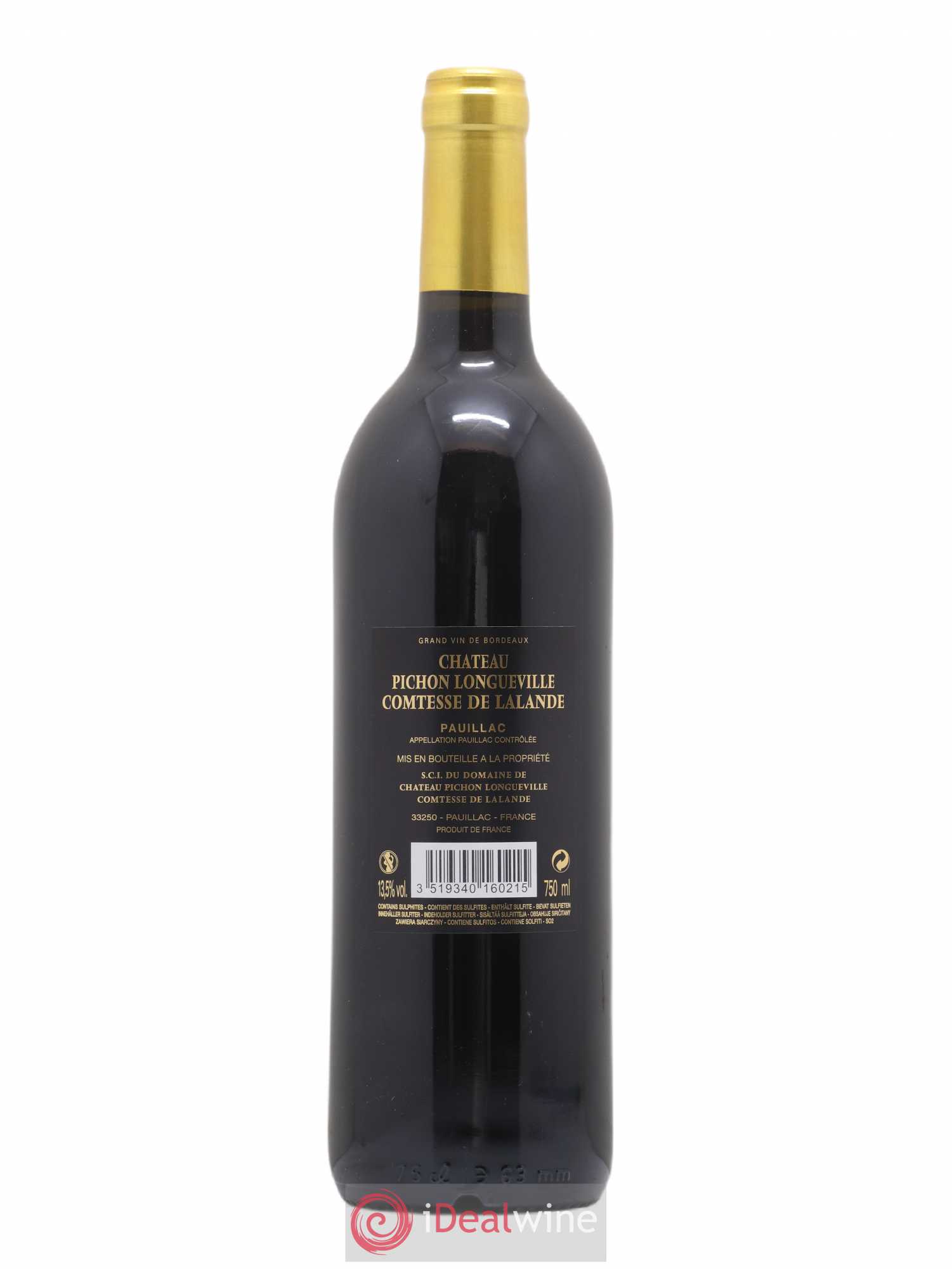 Château Pichon Longueville Comtesse de Lalande 2ème Grand Cru Classé 2016 - Lot de 1 bouteille - 1