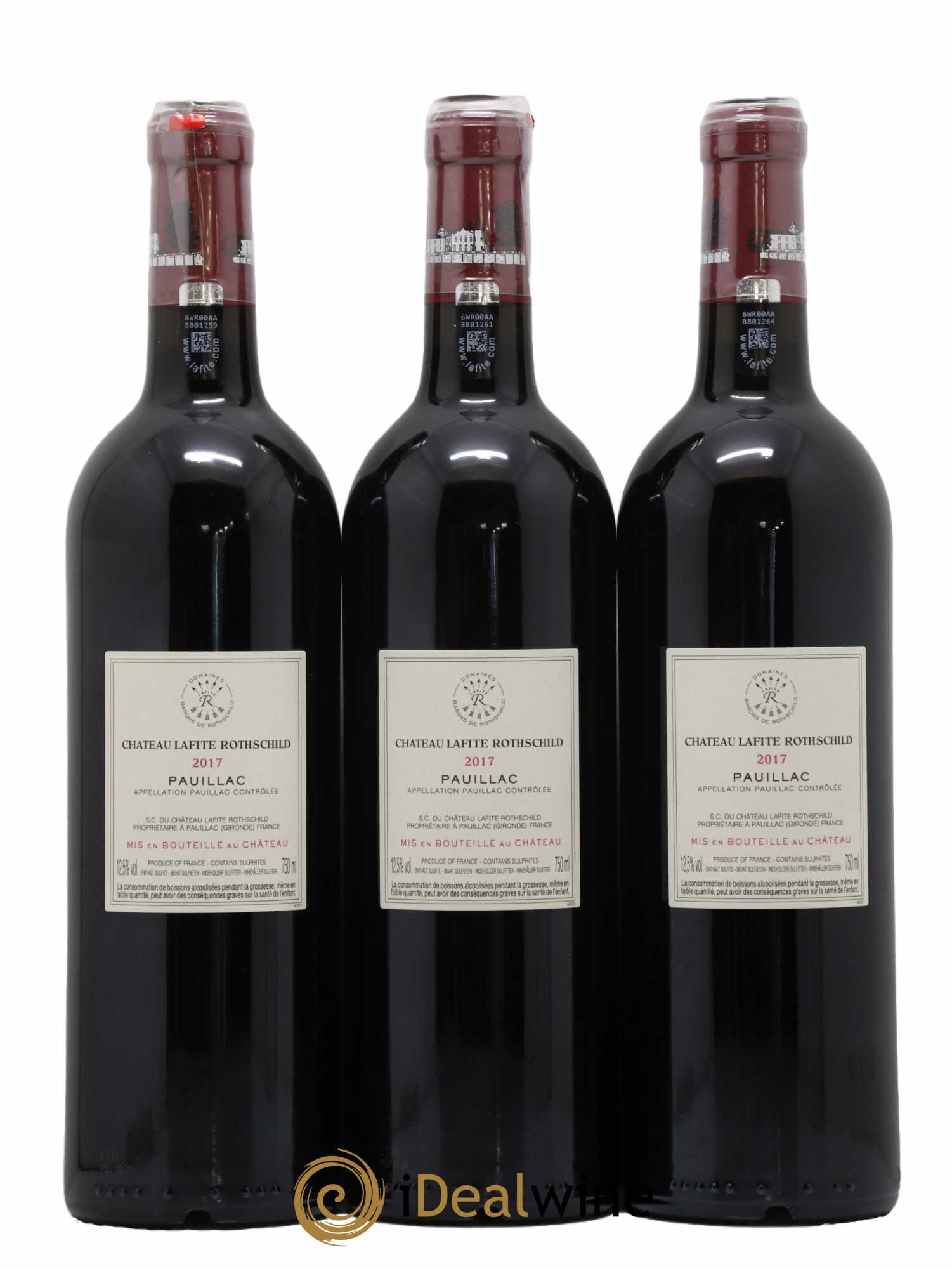 Château Lafite Rothschild 1er Grand Cru Classé 2017 - Lot de 3 bouteilles - 1