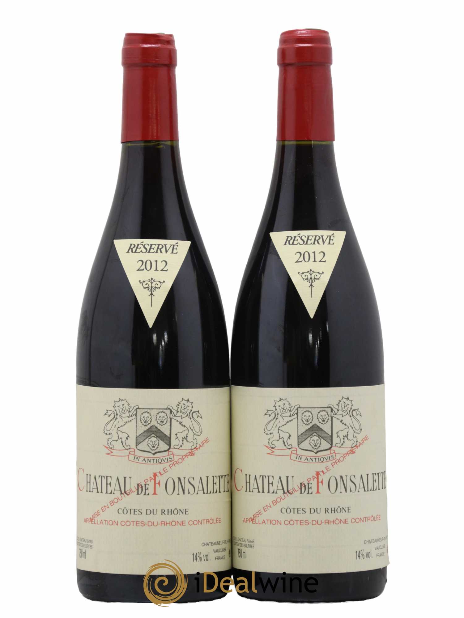 Côtes-du-Rhône Château de Fonsalette Emmanuel Reynaud 2012 - Lot de 2 bouteilles - 0