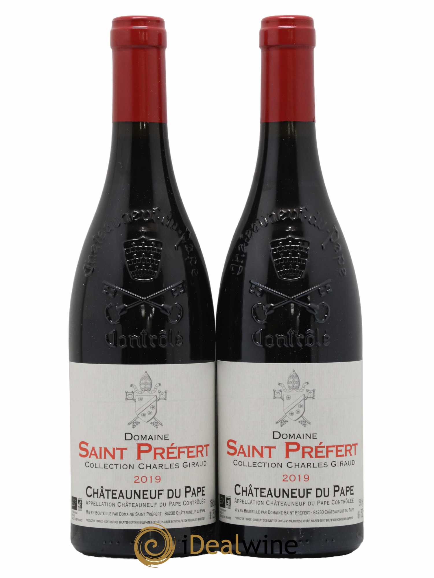 Châteauneuf-du-Pape Collection Charles Giraud Domaine Saint-Préfert 2019 - Lot de 2 bouteilles - 0