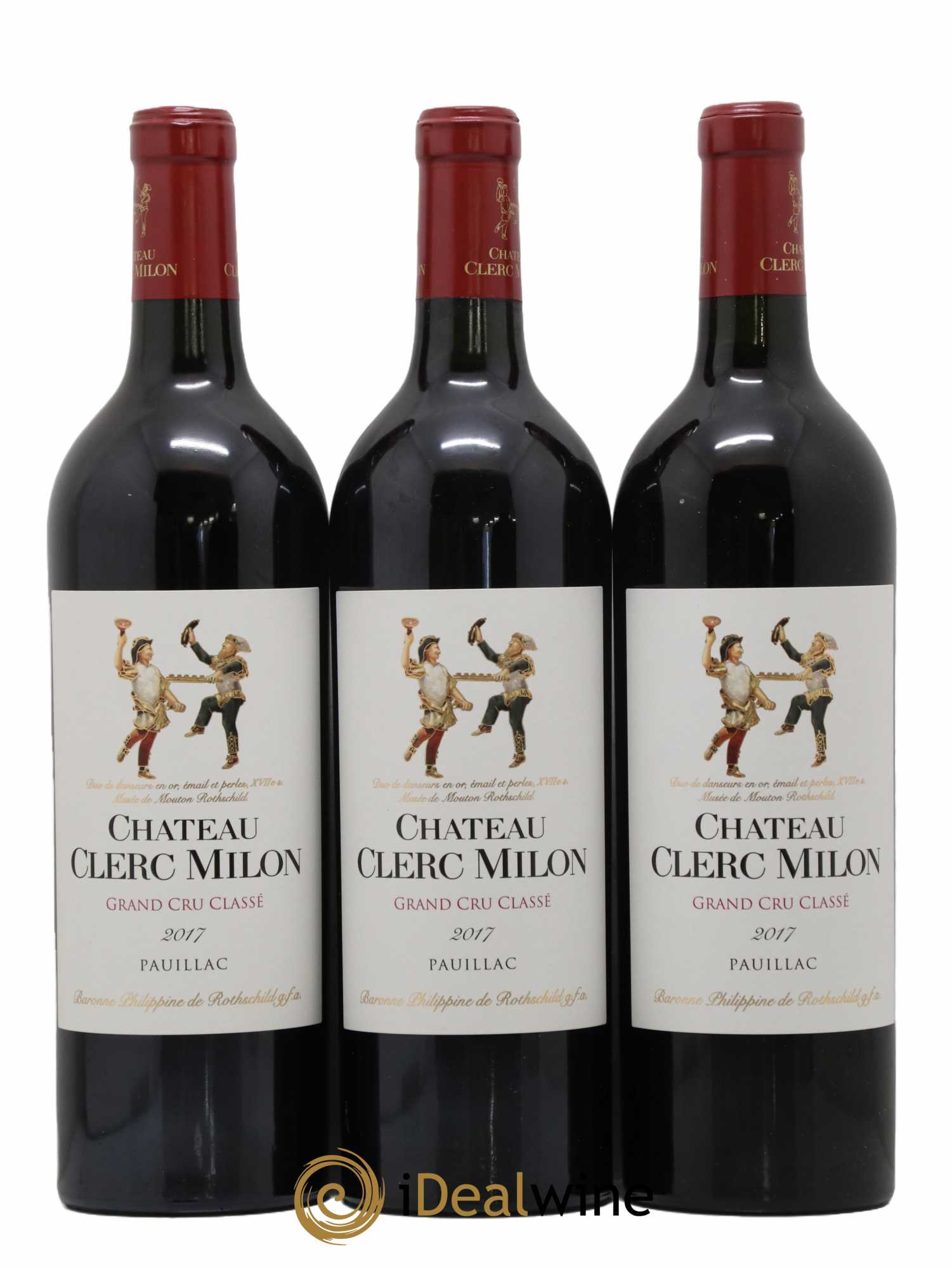 Château Clerc Milon 5ème Grand Cru Classé 2017 - Lot de 3 bouteilles - 0