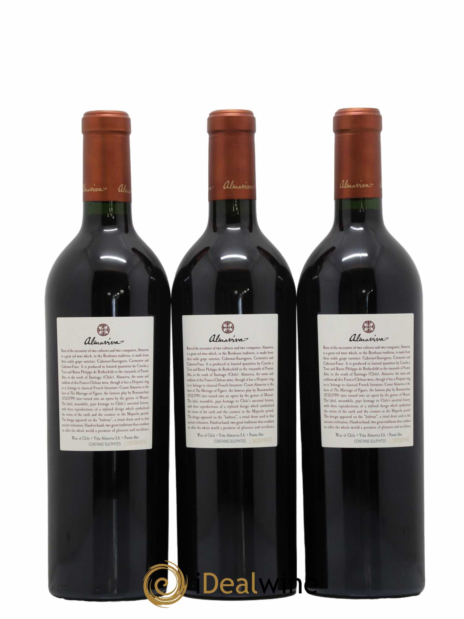 Chili Almaviva Baron P. de Rothschild Concha y Toro 2017 - Lot de 6 bouteilles - 4