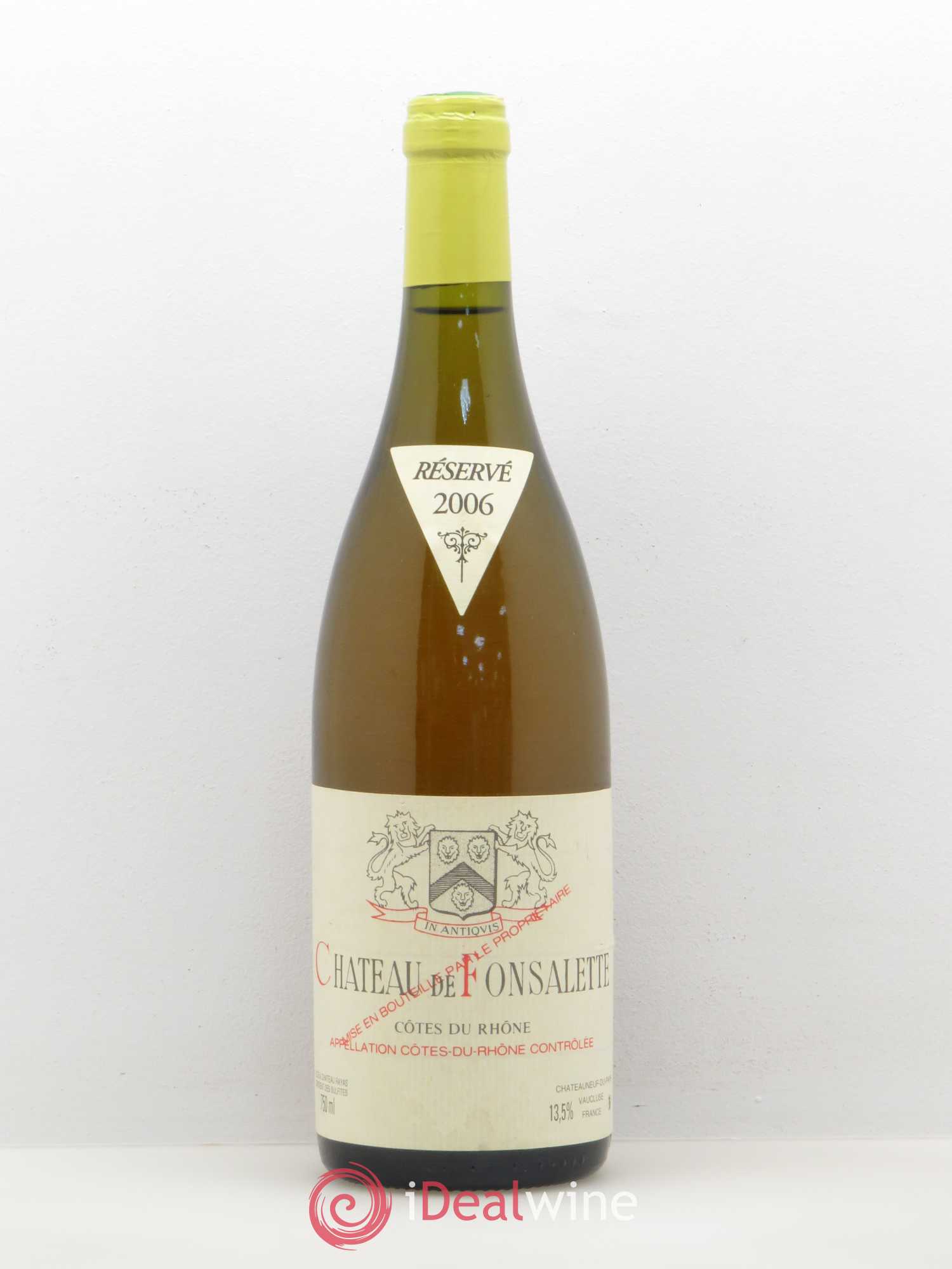 Côtes-du-Rhône Château de Fonsalette Emmanuel Reynaud 2006 - Lot de 1 bouteille - 0