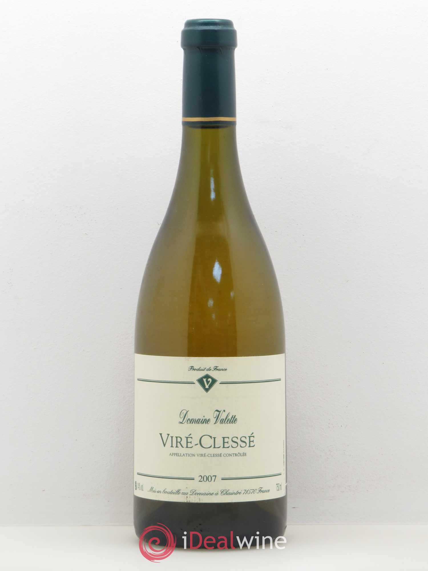Viré-Clessé Valette (Domaine) 2007 - Lot de 1 bouteille - 0