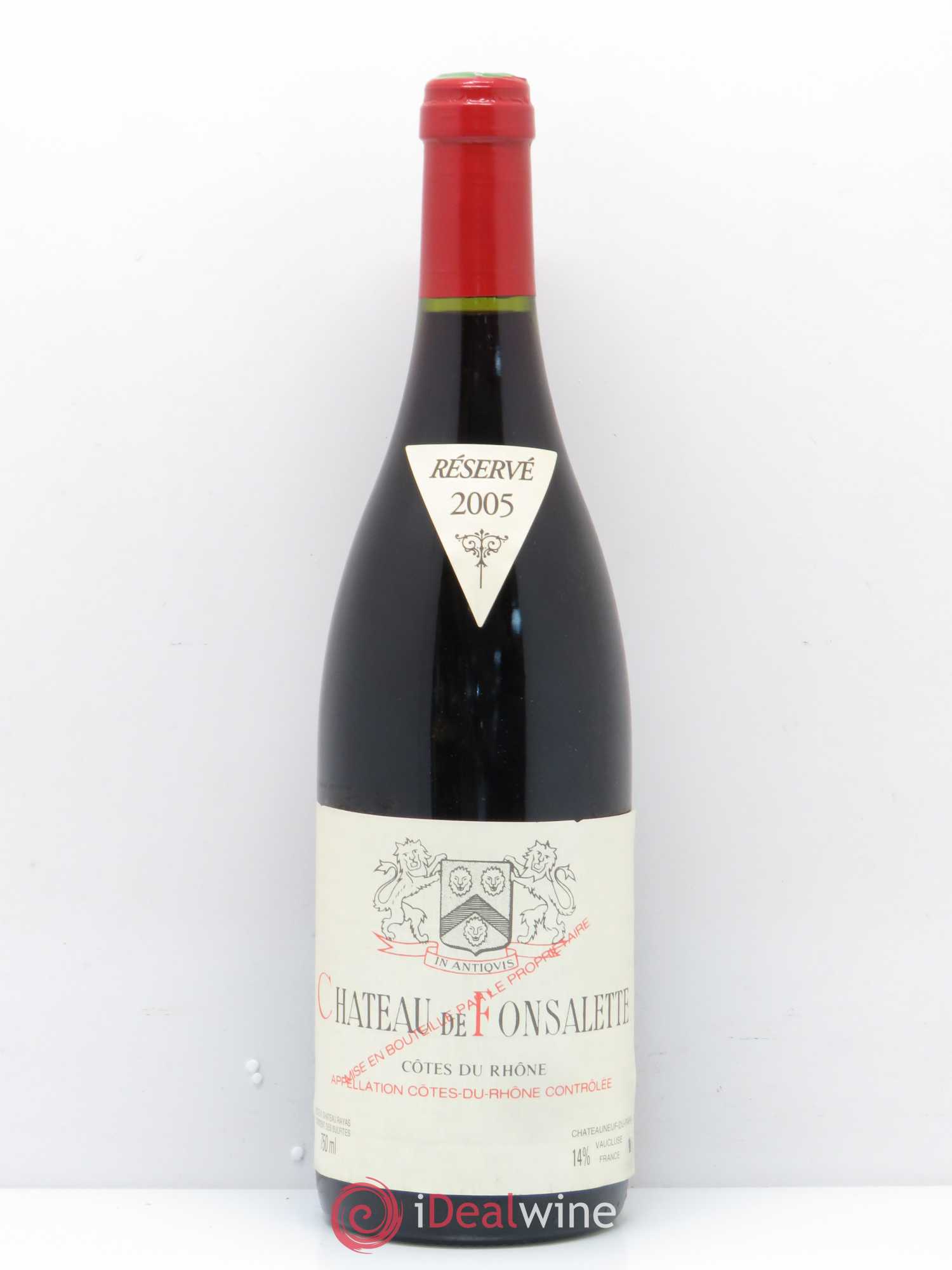 Côtes-du-Rhône Château de Fonsalette Emmanuel Reynaud 2005 - Lot de 1 bouteille - 0