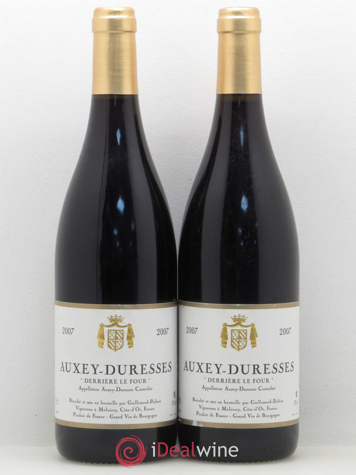 Auxey-Duresses Derriere Le Four Guillemard Pothier (sans prix de réserve) 2007 - Posten von 2 Flaschen - 0