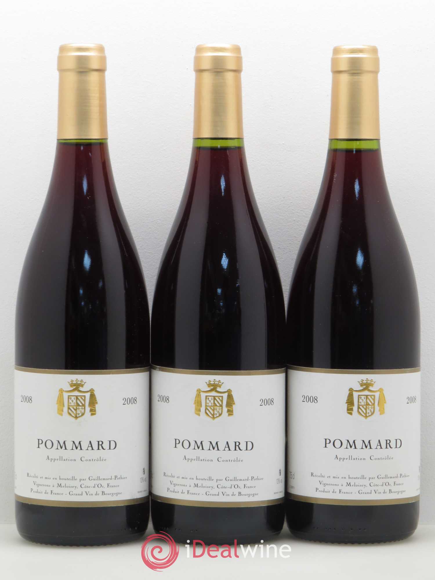 Pommard Guillemard-Pothier (sans prix de réserve) 2008 - Posten von 3 Flaschen - 0