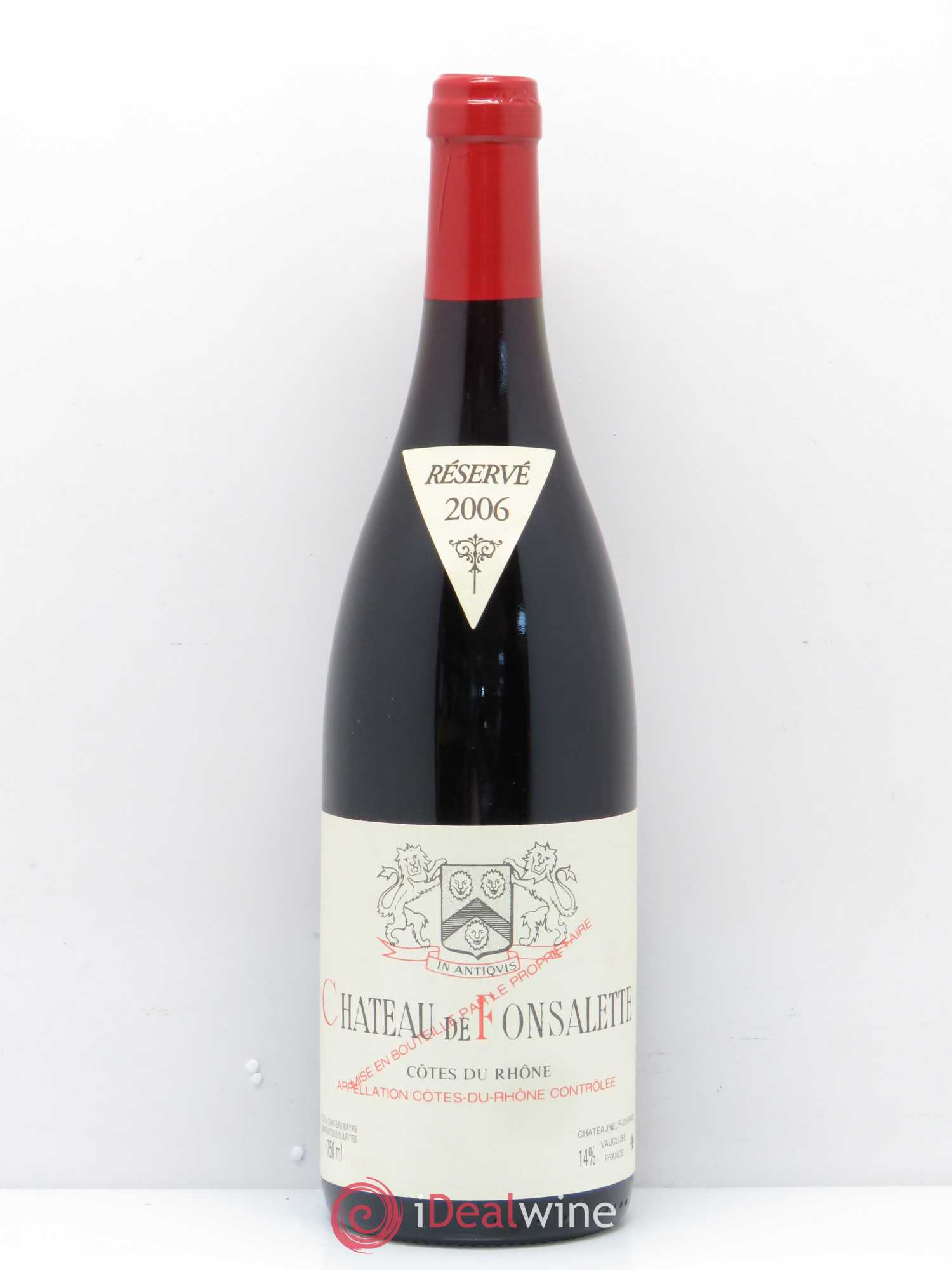 Côtes-du-Rhône Château de Fonsalette Emmanuel Reynaud 2006 - Lot de 1 bouteille - 0