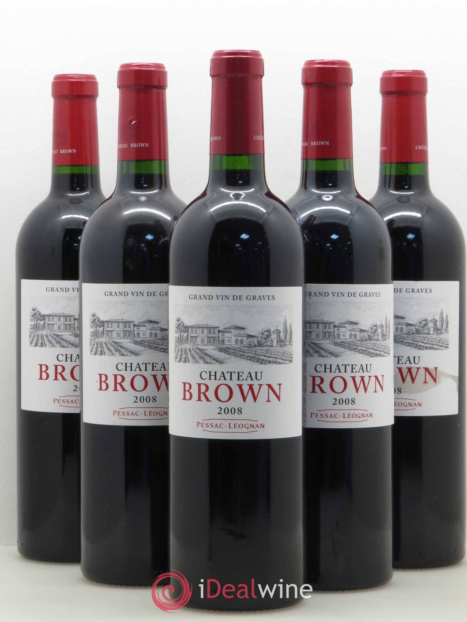 Château Brown 2008 - Lot de 5 bouteilles - 0