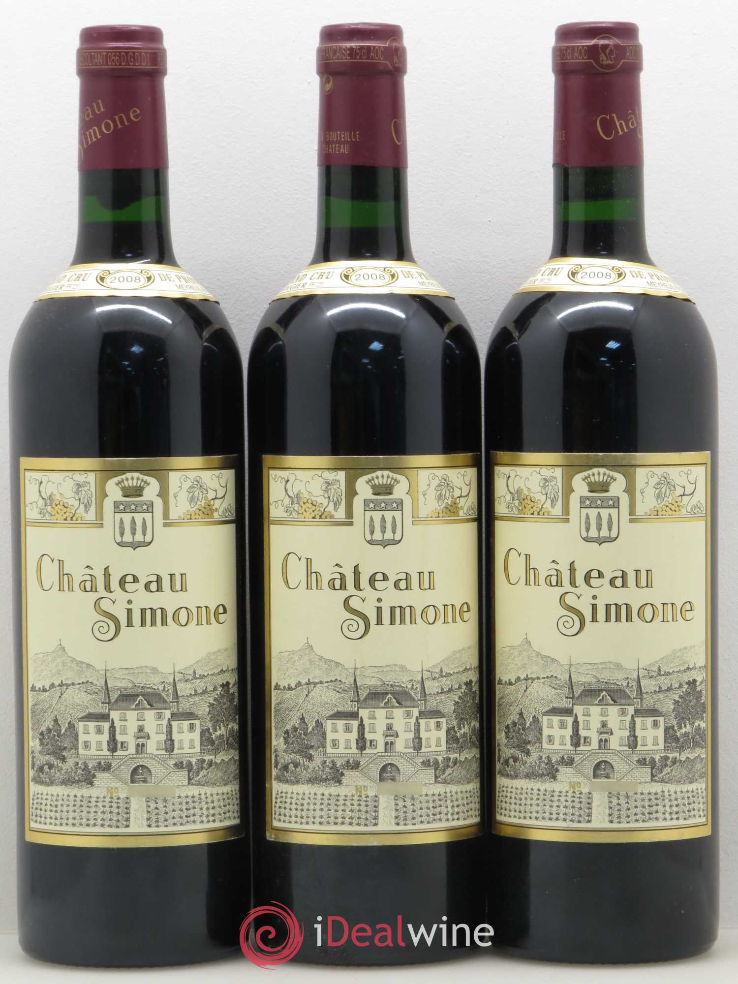 Palette Château Simone Famille Rougier 2008 - Lot de 5 bouteilles - 1