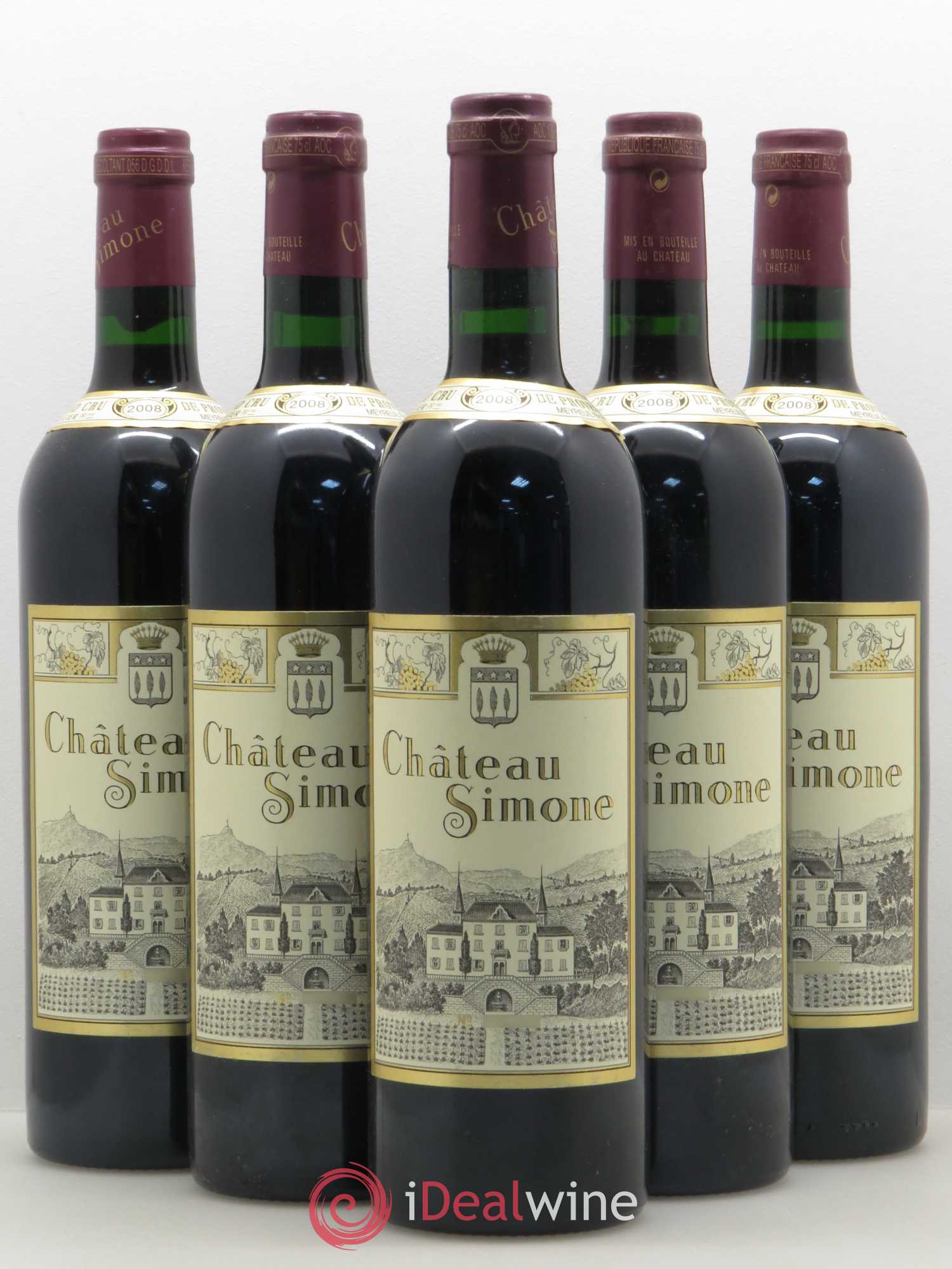 Palette Château Simone Famille Rougier 2008 - Lot de 5 bouteilles - 0