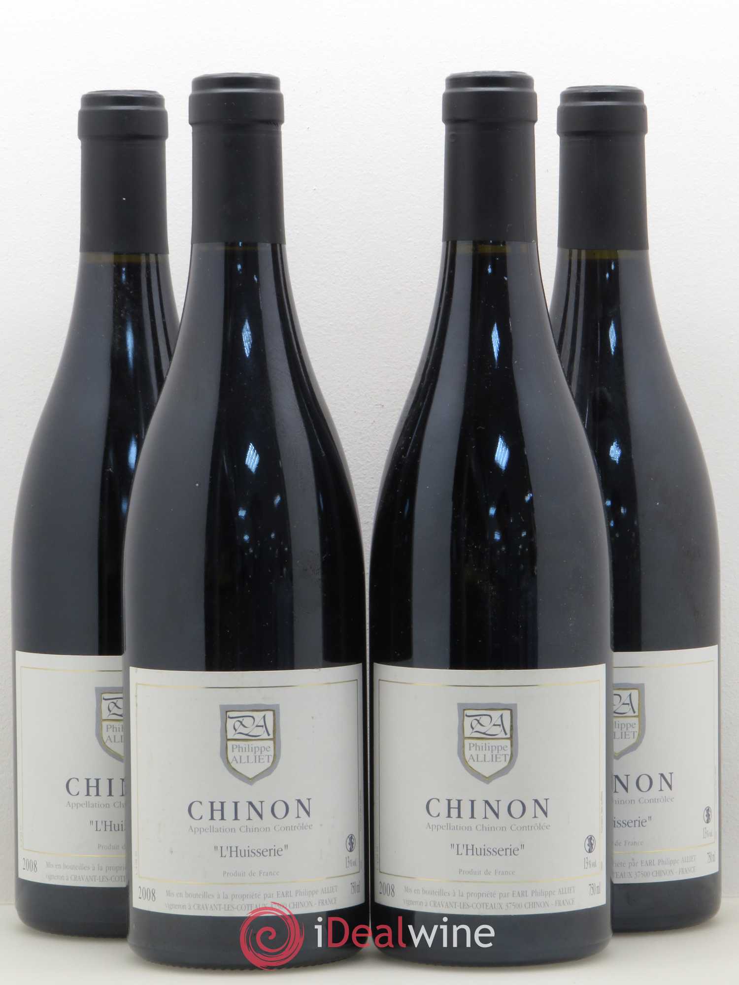 Chinon L'Huisserie Philippe Alliet 2008 - Lot de 4 bouteilles - 0