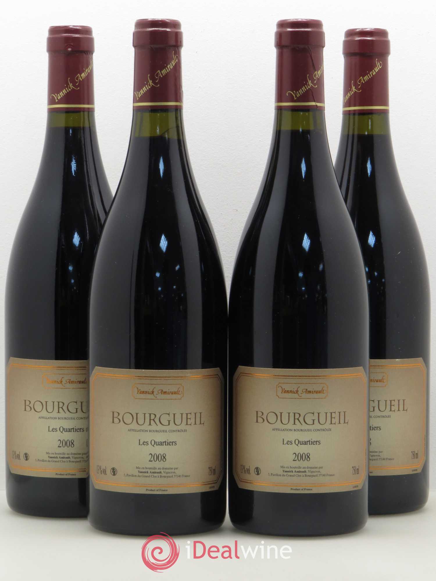 Bourgueil Les Quartiers Yannick Amirault (Domaine) (sans prix de réserve) 2008 - Lot de 4 bouteilles - 0