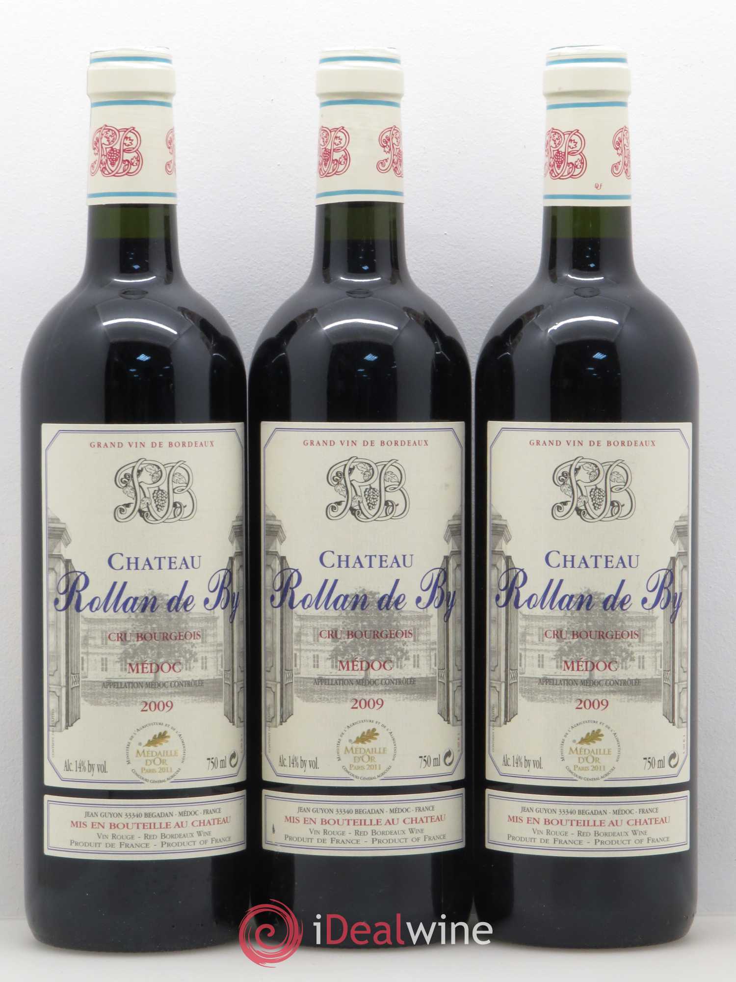 Château Rollan de By Cru Bourgeois (sans prix de réserve) 2009 - Lot de 6 bouteilles - 1