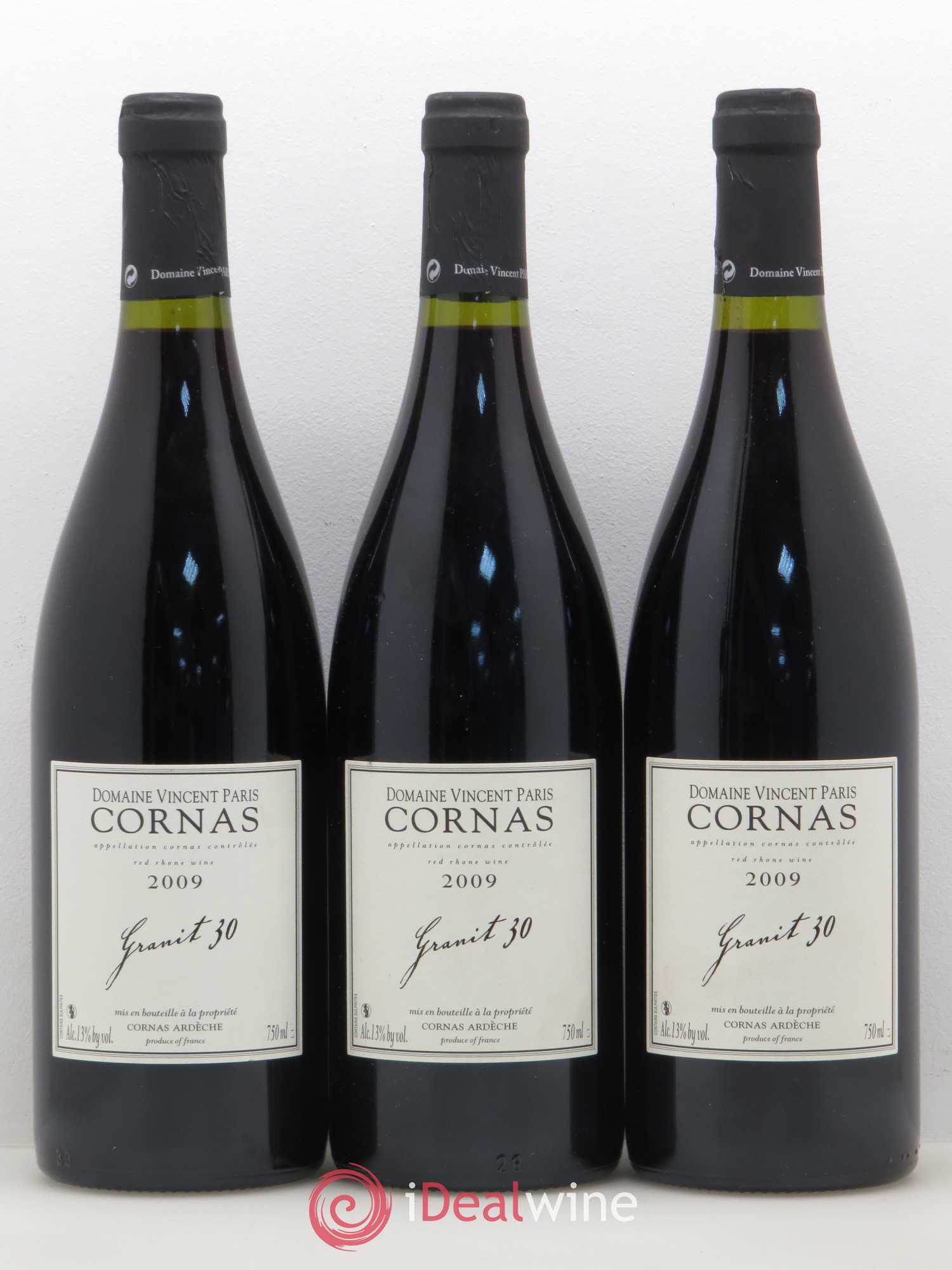 Cornas Granit 30 Vincent Paris 2009 - Lot de 3 bouteilles - 0