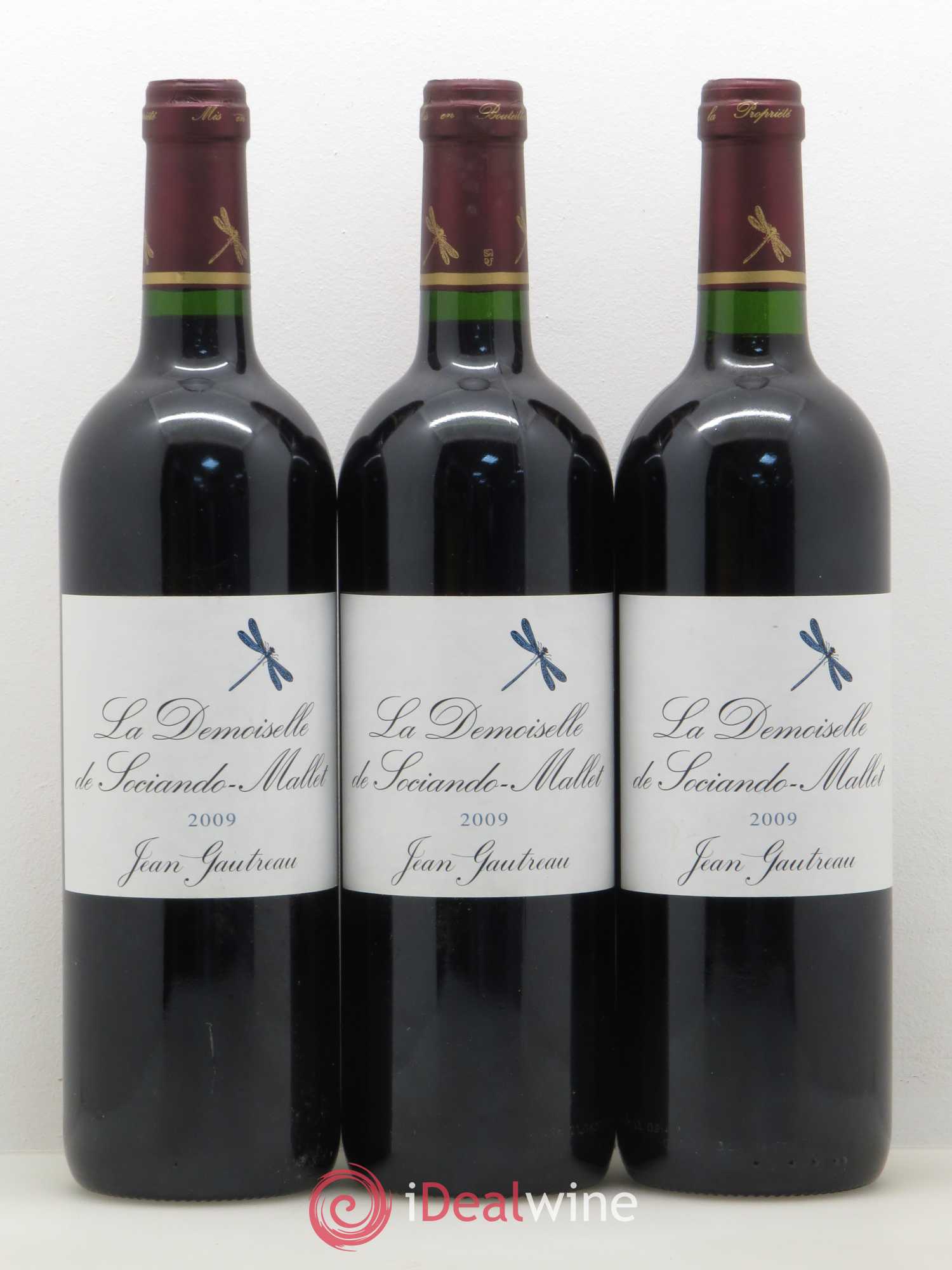 Demoiselle de Sociando Mallet Second Vin 2009 - Lot de 3 bouteilles - 0