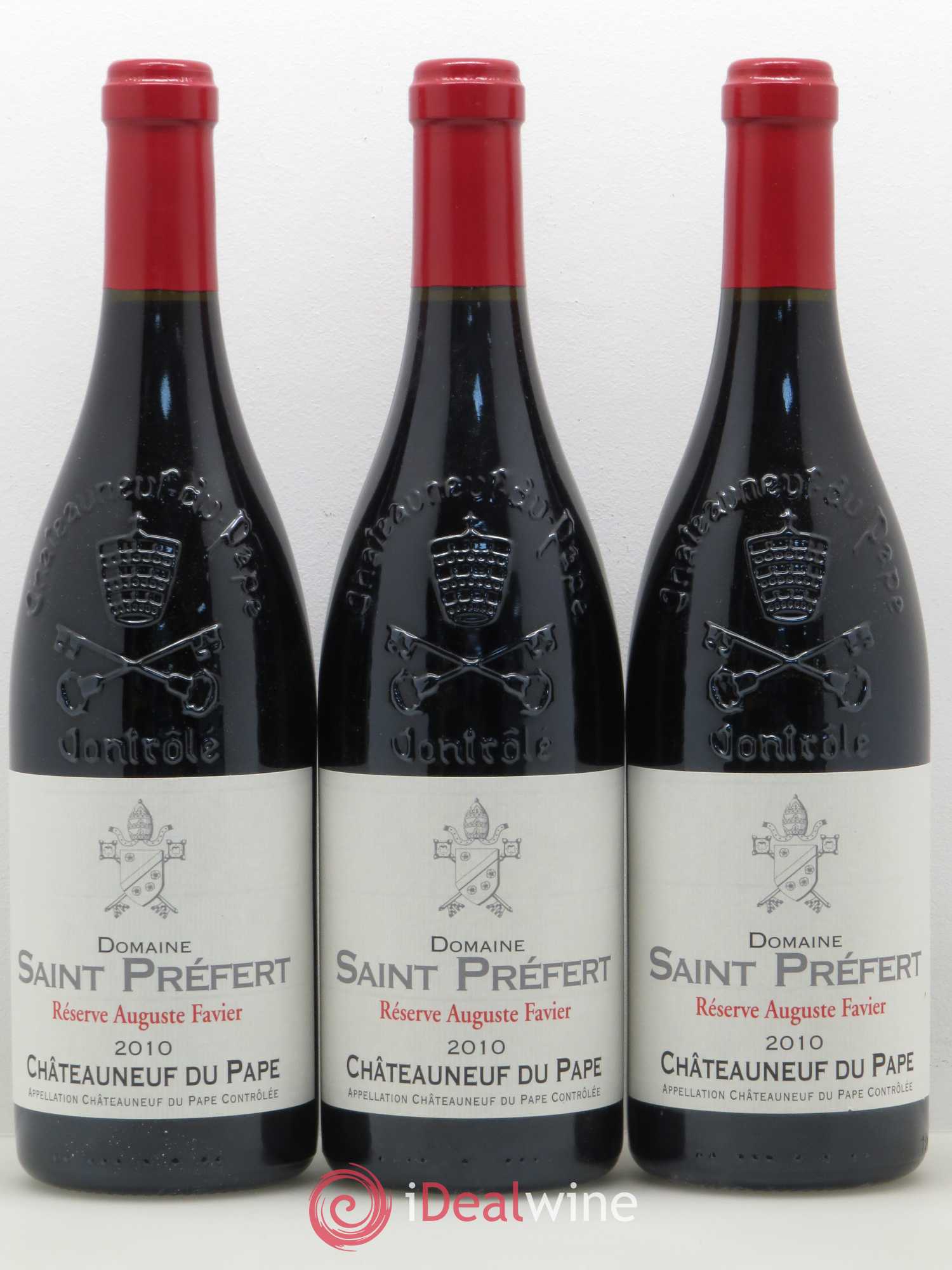 Châteauneuf-du-Pape Réserve Auguste Favier Domaine Saint-Préfert 2010 - Lot de 3 bouteilles - 0