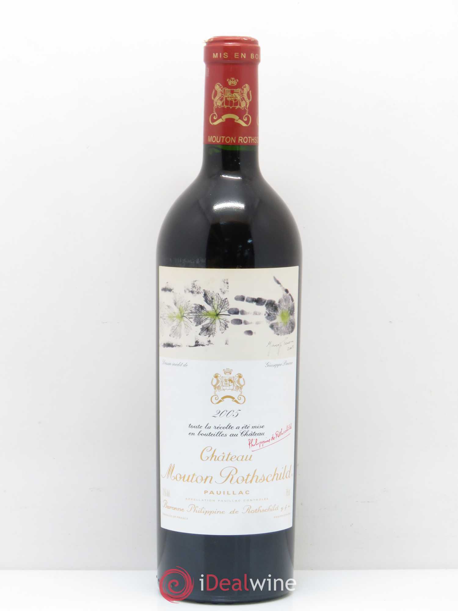 Château Mouton Rothschild 1er Grand Cru Classé 2005 - Lot de 1 bouteille - 0