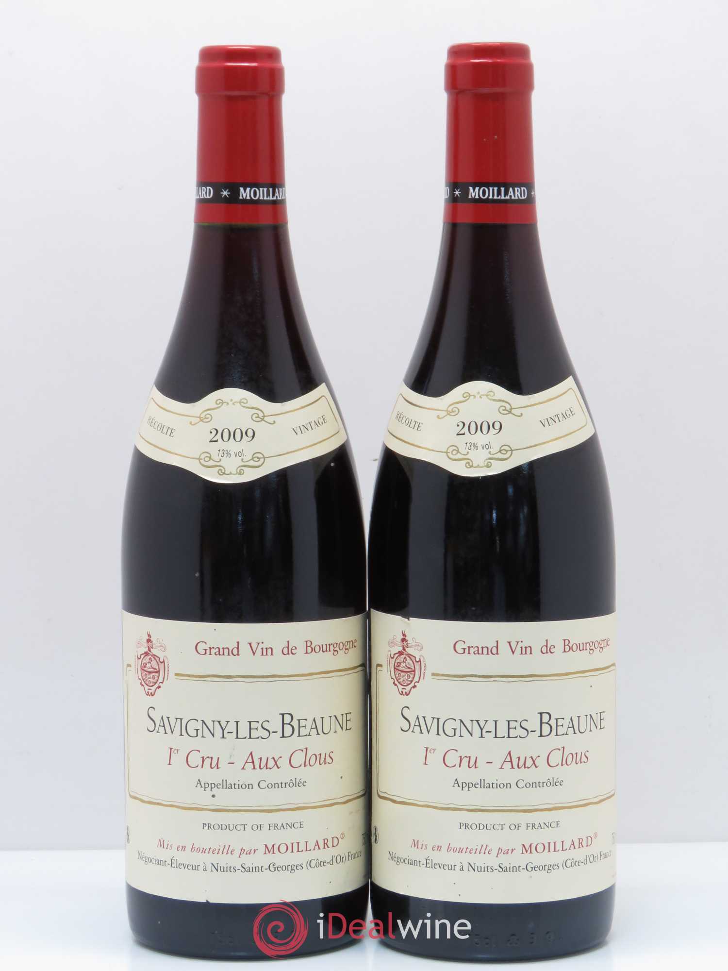 Savigny-lès-Beaune 1er Cru Aux Clous Domaine Moillard 2009 - Posten von 2 Flaschen - 0