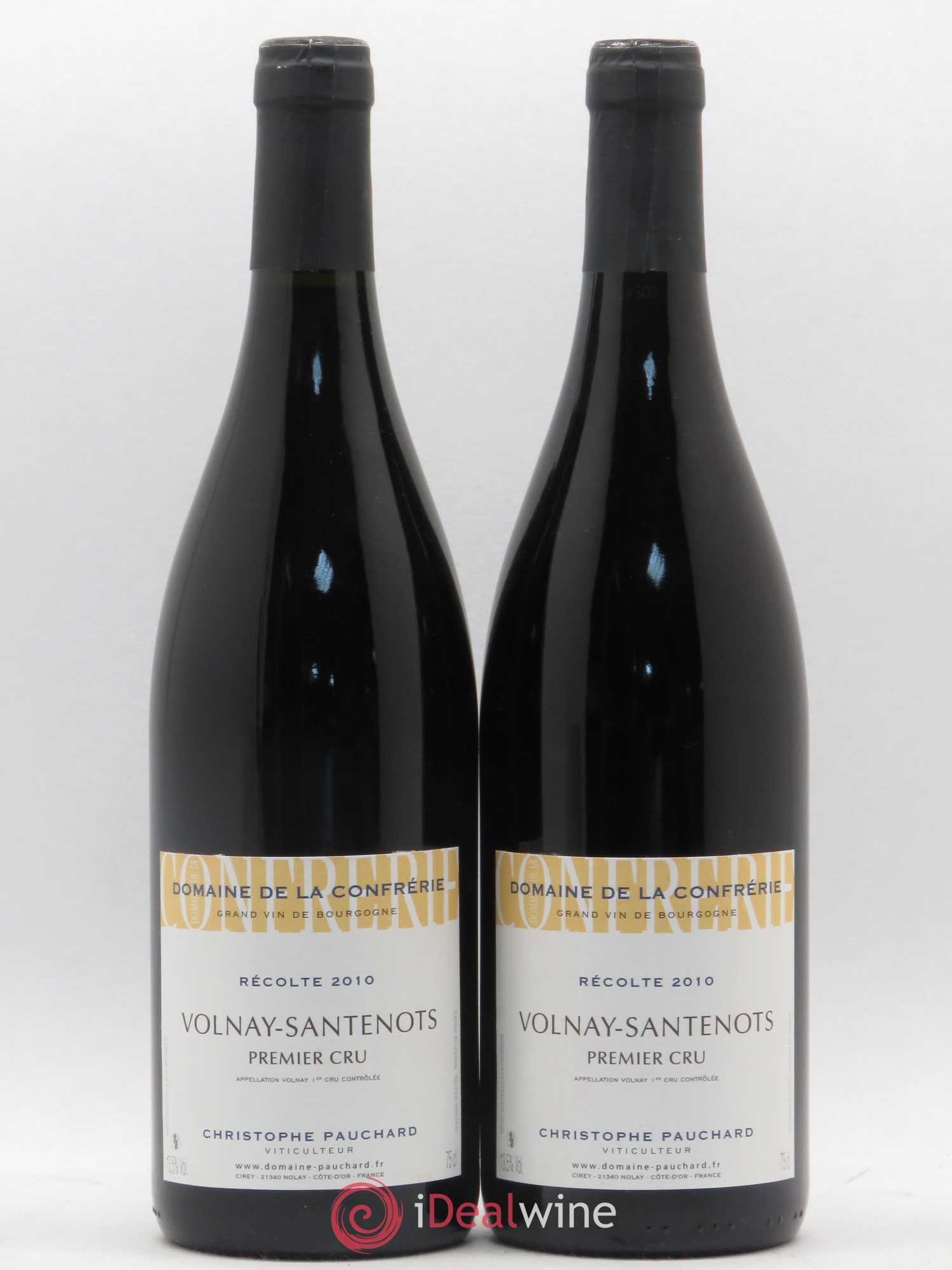 Volnay 1er Cru Santenots Domaine de La Confrerie Christophe Pauchard 2010 - Posten von 2 Flaschen - 0