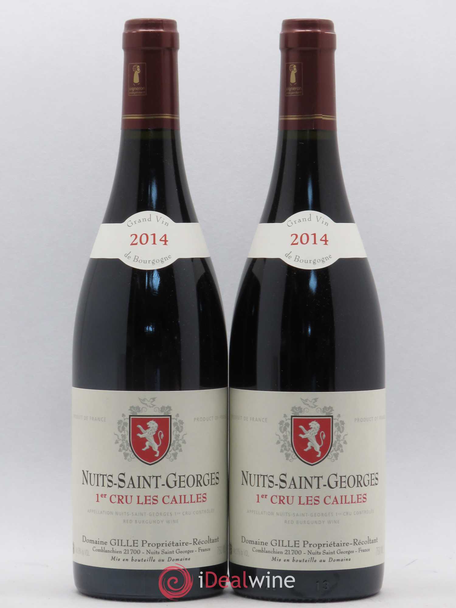 Nuits-Saint-Georges 1er Cru Les Cailles Domaine Gille 2014 - Posten von 2 Flaschen - 0