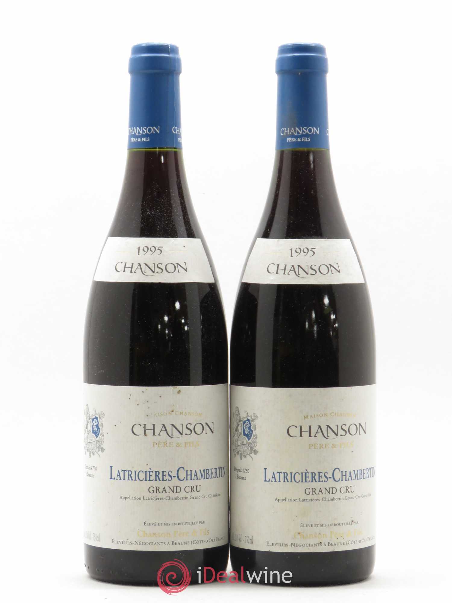 Latricières-Chambertin Grand Cru Domaine Chanson 1995 - Lot de 2 bouteilles - 0