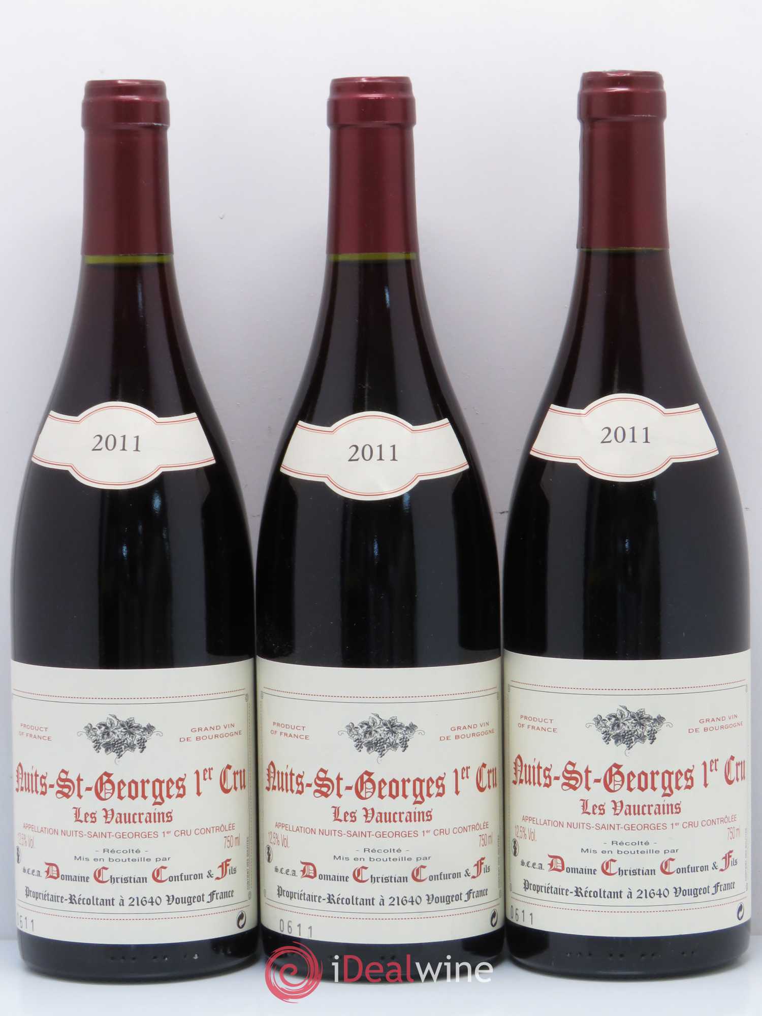 Nuits-Saint-Georges 1er Cru Les Vaucrains Domaine Christian Confuron 2011 - Posten von 3 Flaschen - 0