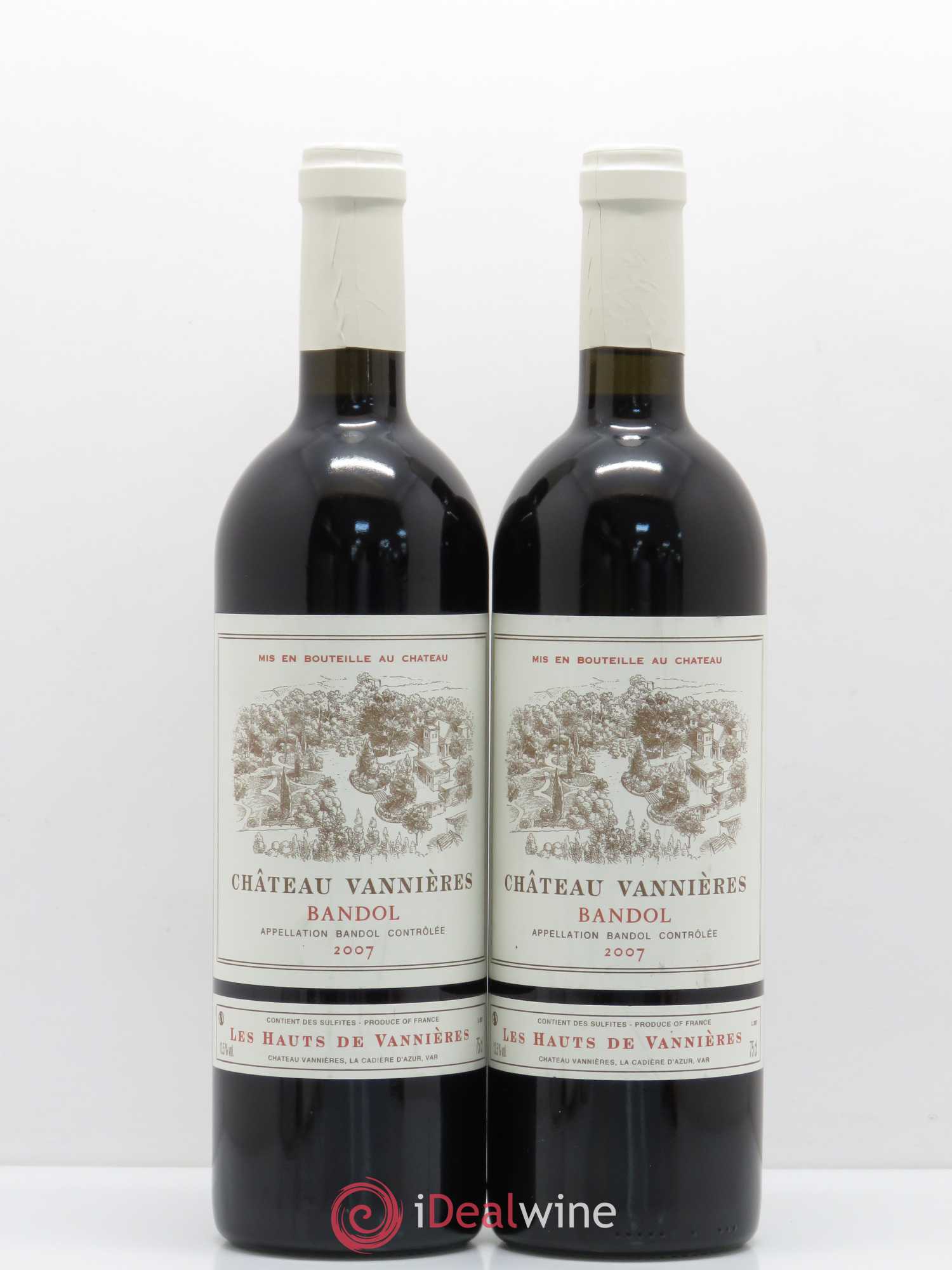 Bandol Château Vannières Éric et Charles-Éric Boisseaux Château Vannières 2007 - Lot de 2 bouteilles - 0