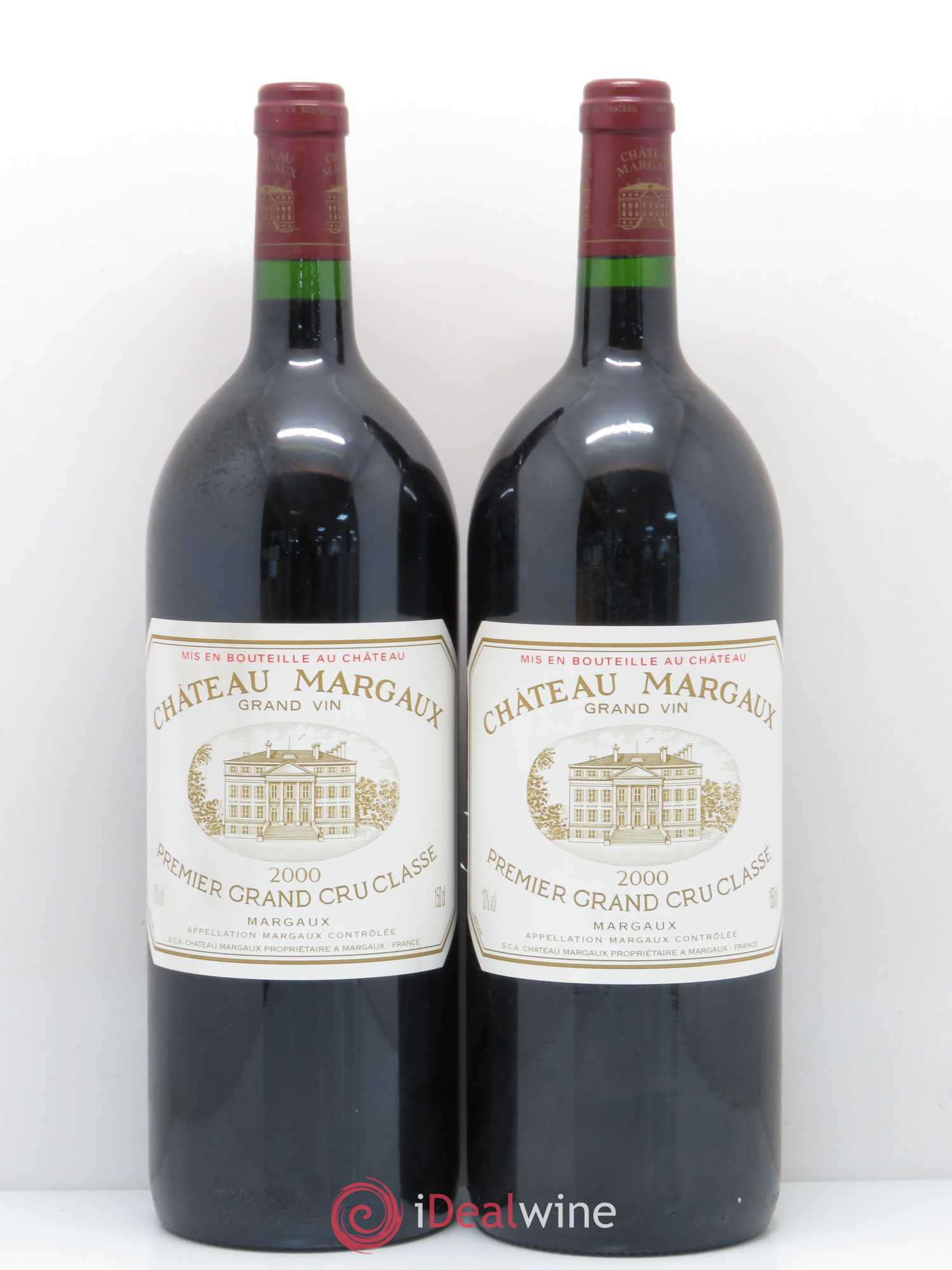 Caisse Carré d'As 2 Margaux - 2 Latour - 2 Petrus - 2 Haut Brion 2000 - Posten von 8 Magnum - 2