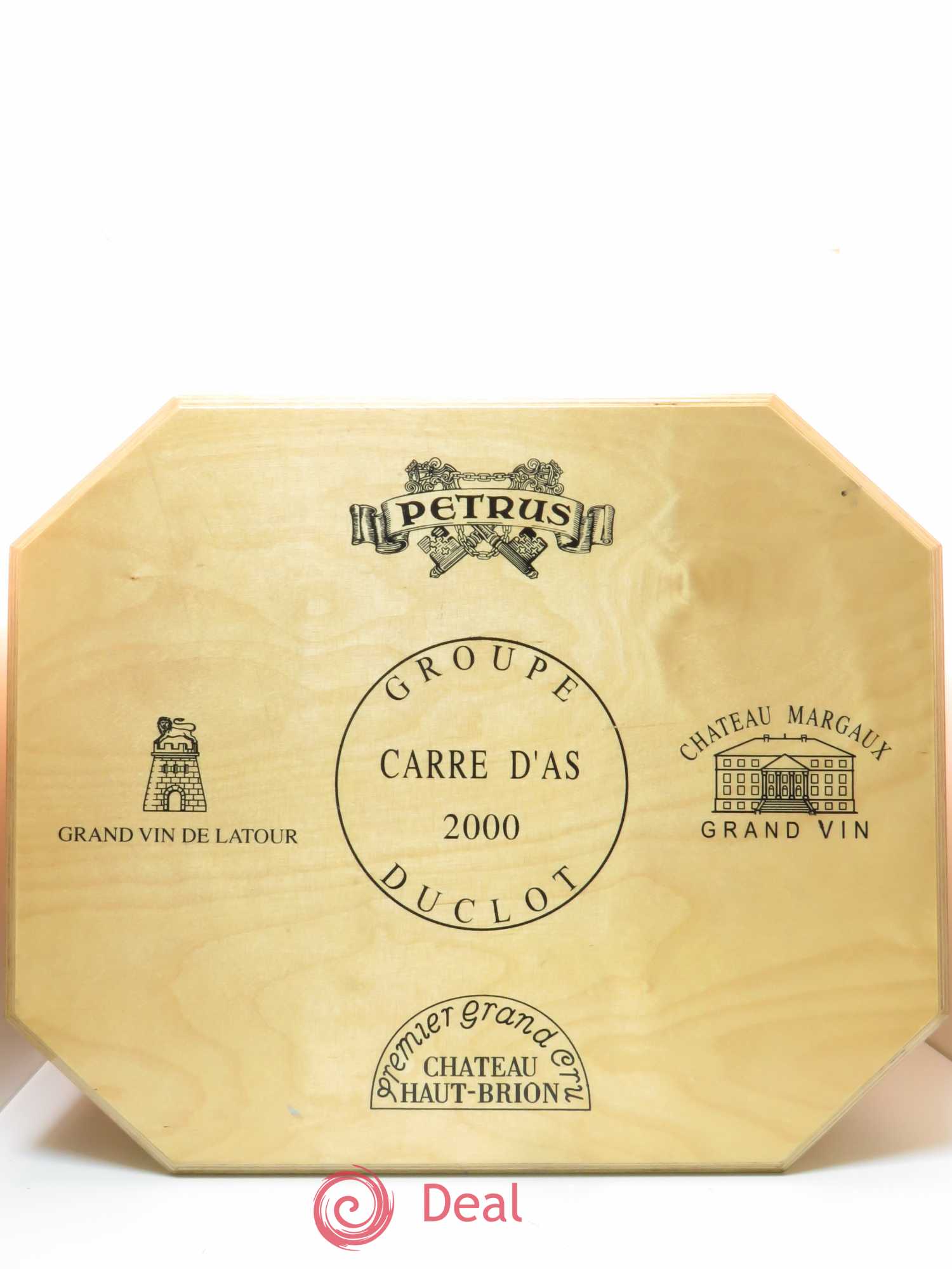 Caisse Carré d'As 2 Margaux - 2 Latour - 2 Petrus - 2 Haut Brion 2000 - Posten von 8 Magnum - 7