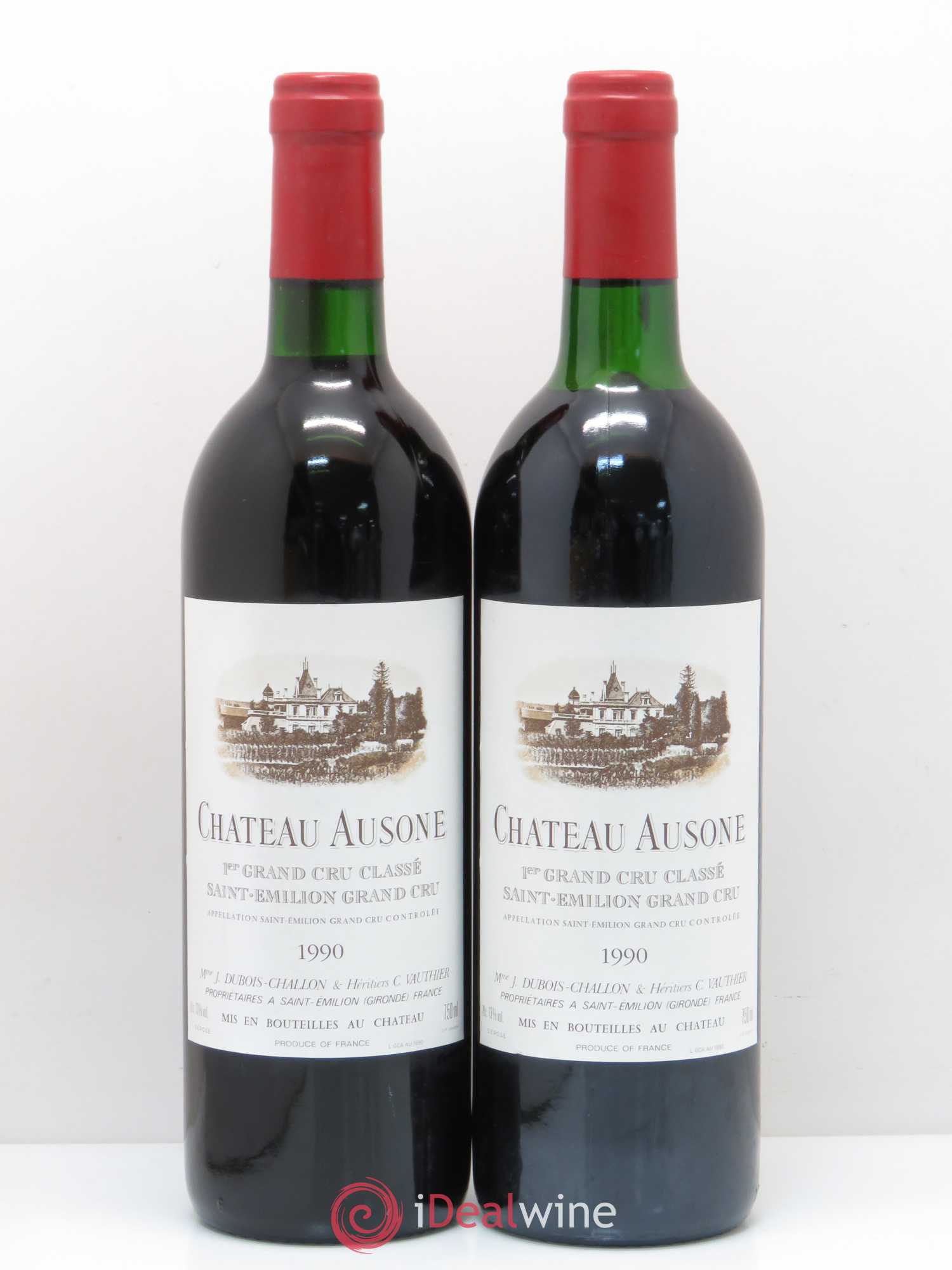 Château Ausone 1er Grand Cru Classé A 1990 - Lot de 2 bouteilles - 0