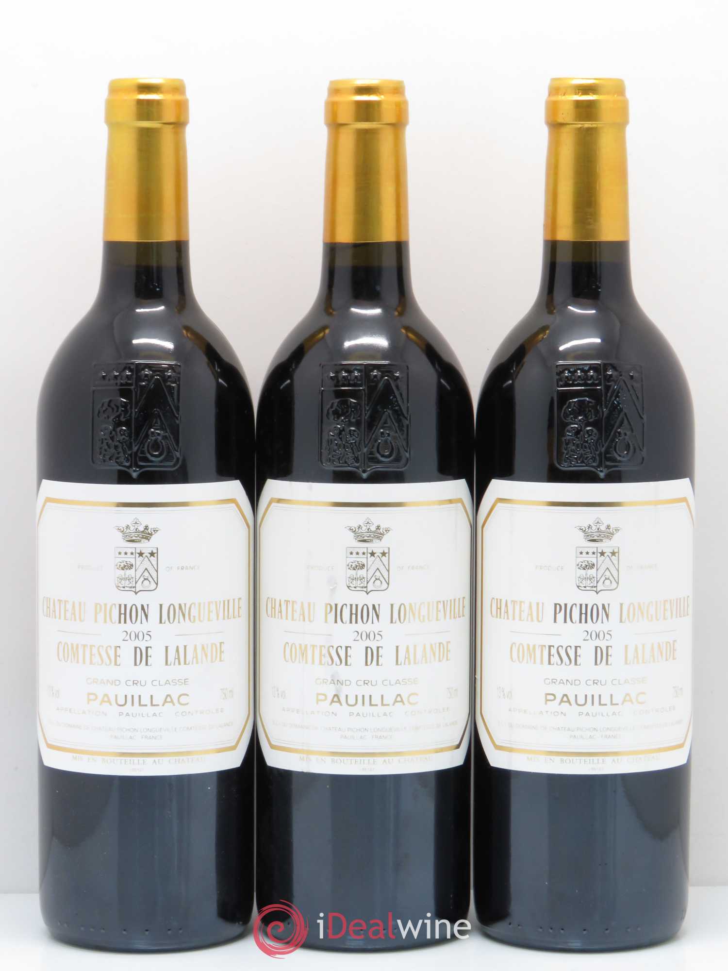 Château Pichon Longueville Comtesse de Lalande 2ème Grand Cru Classé 2005 - Lot de 3 bouteilles - 0