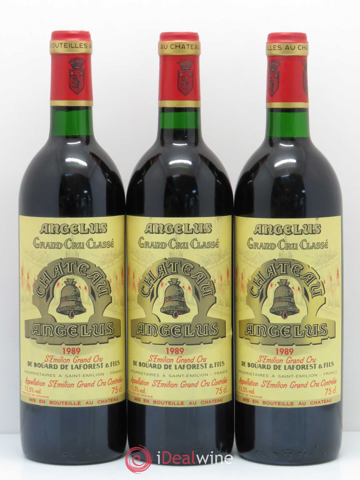 Château Angélus 1er Grand Cru Classé A 1989 - Lot de 3 bouteilles - 0