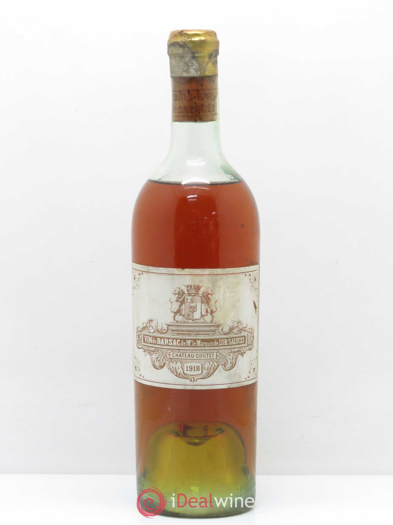 Château Coutet 1er Grand Cru Classé 1918 - Lotto di 1 bottiglia - 0