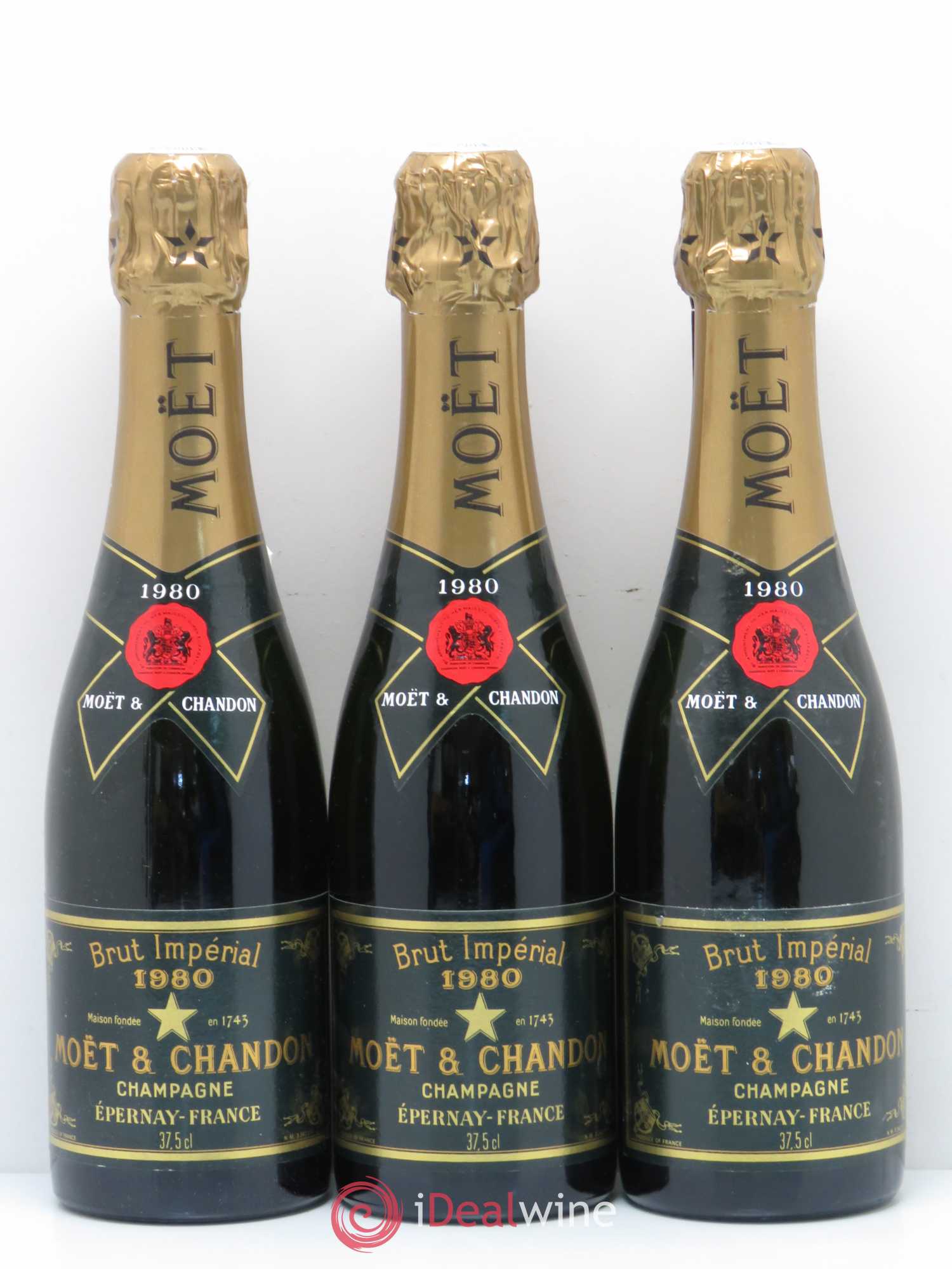 Grand Vintage Moët et Chandon Brut impérial  1980 - Posten von 5 Demi-Flaschen - 1