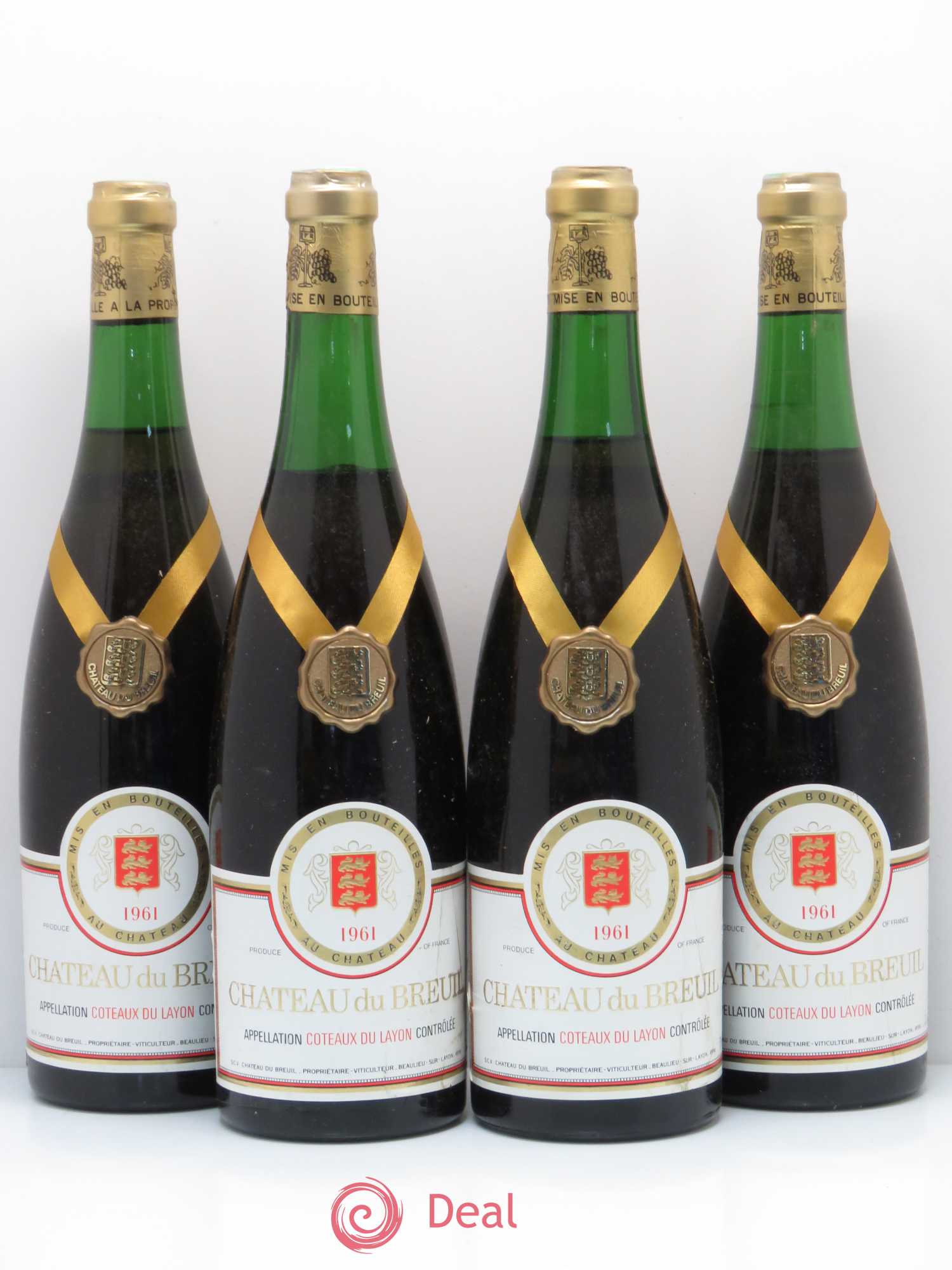 Coteaux du Layon Château du Breuil 1961 - Lotto di 4 bottiglie - 0