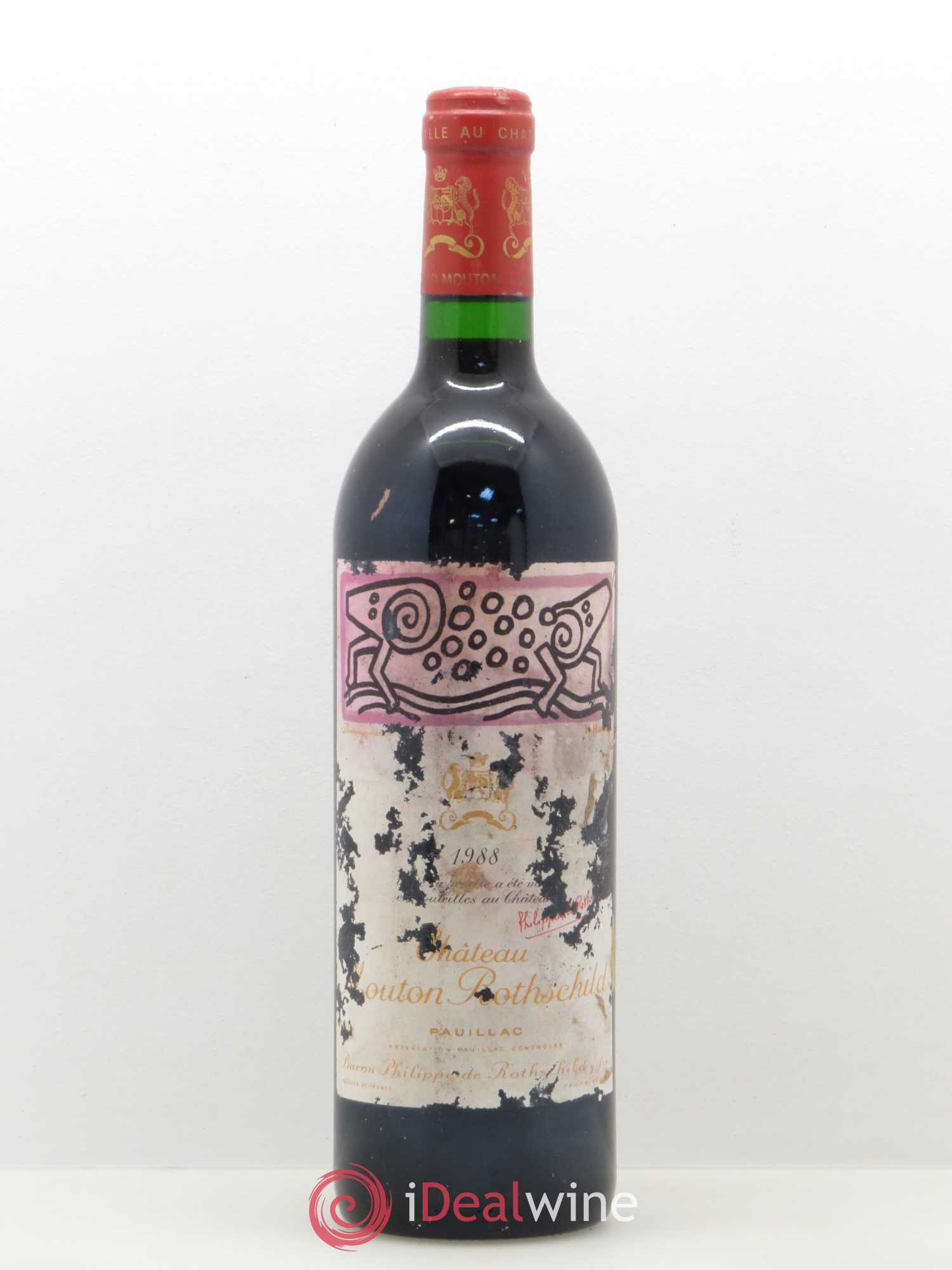 Château Mouton Rothschild 1er Grand Cru Classé 1988 - Lot de 1 bouteille - 0