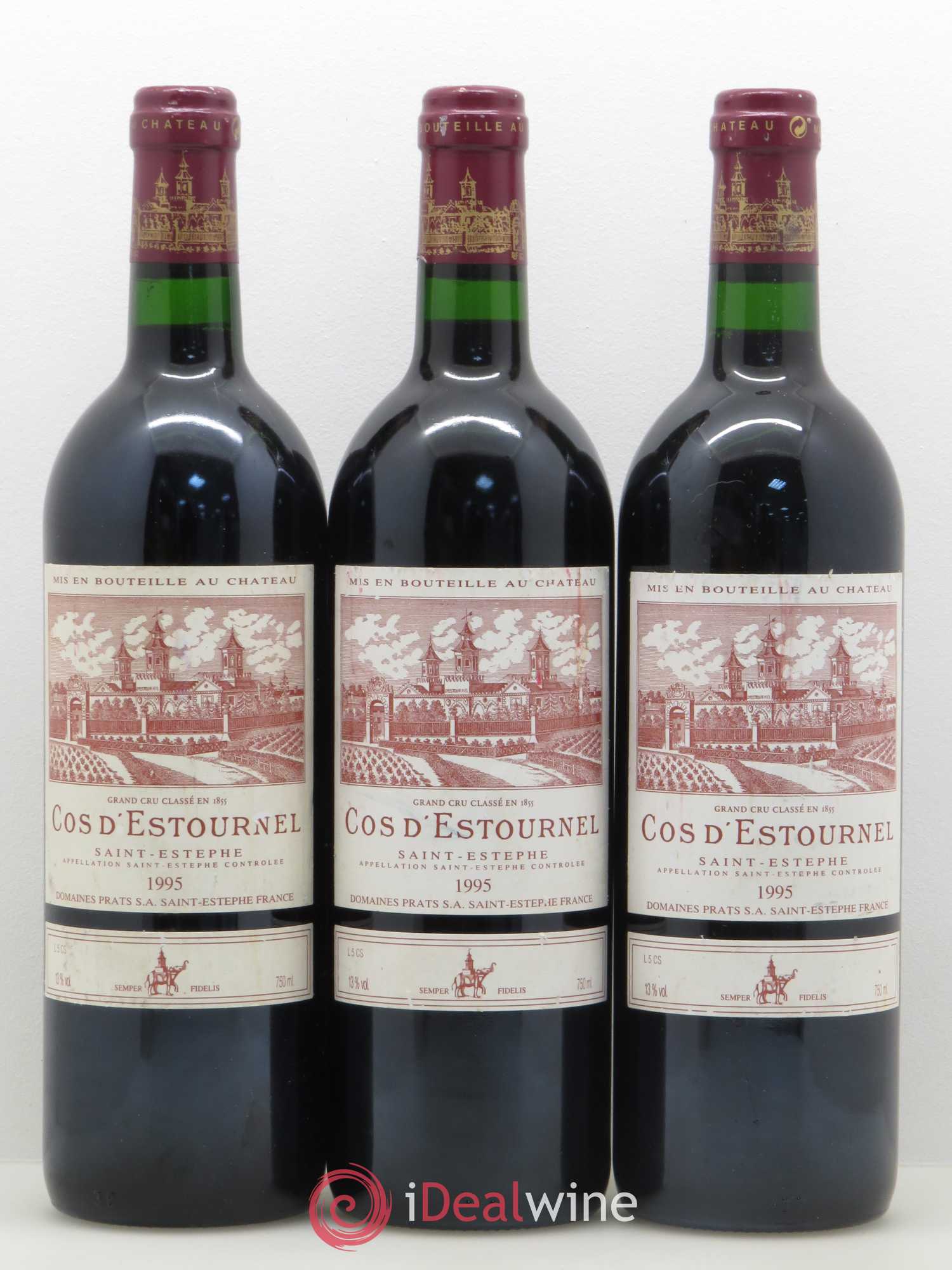 Cos d'Estournel 2ème Grand Cru Classé 1995 - Lot de 3 bouteilles - 0