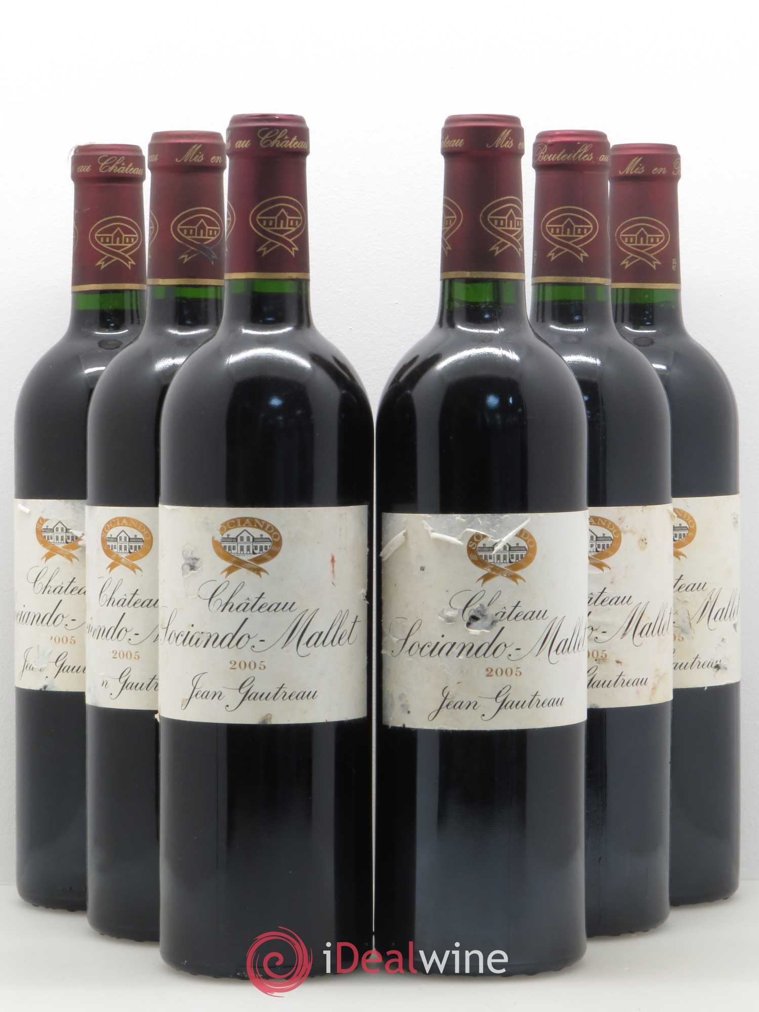 Château Sociando Mallet 2005 - Lot de 6 bouteilles - 0