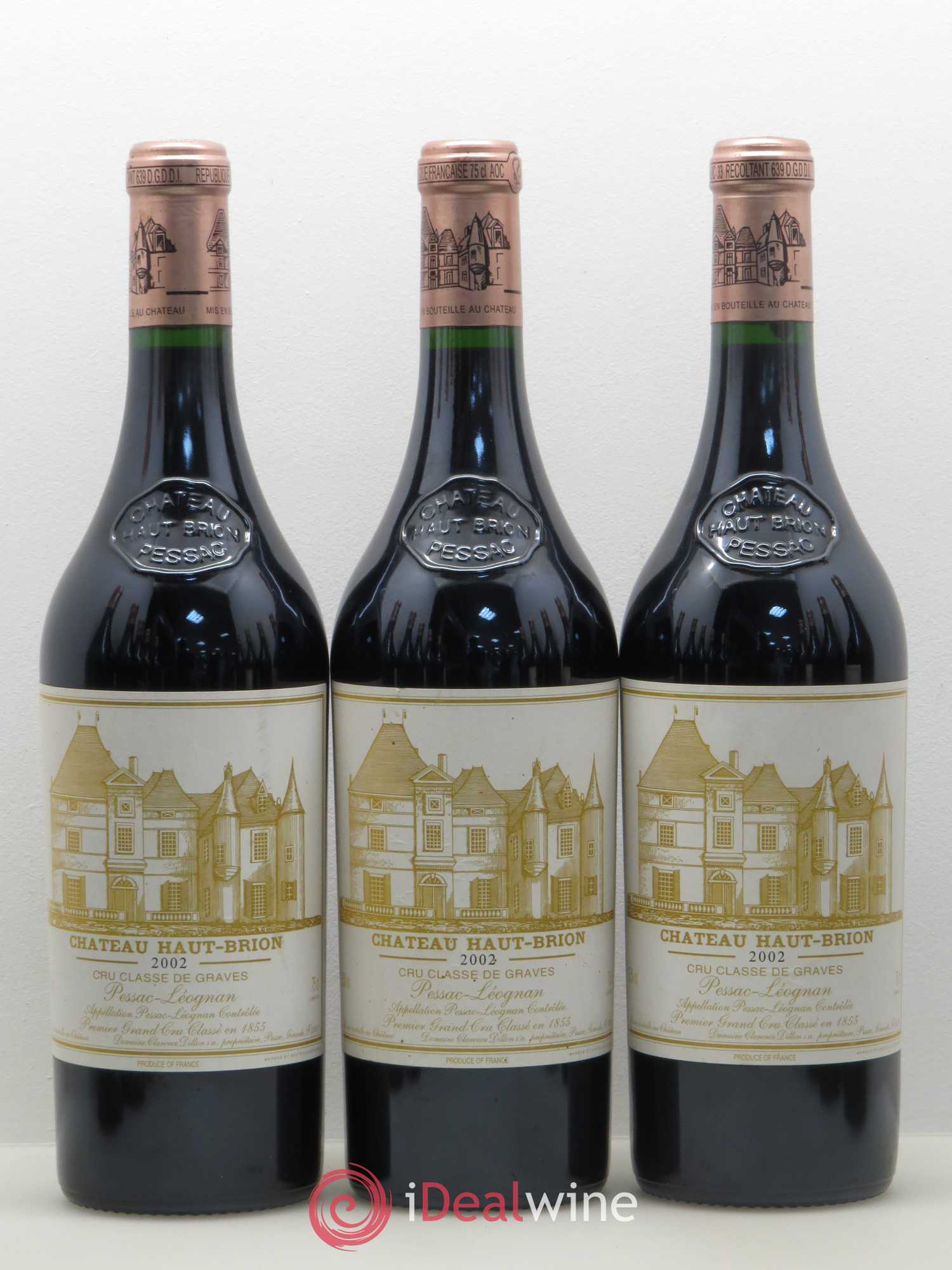 Château Haut Brion 1er Grand Cru Classé 2002 - Lot de 12 bouteilles - 1