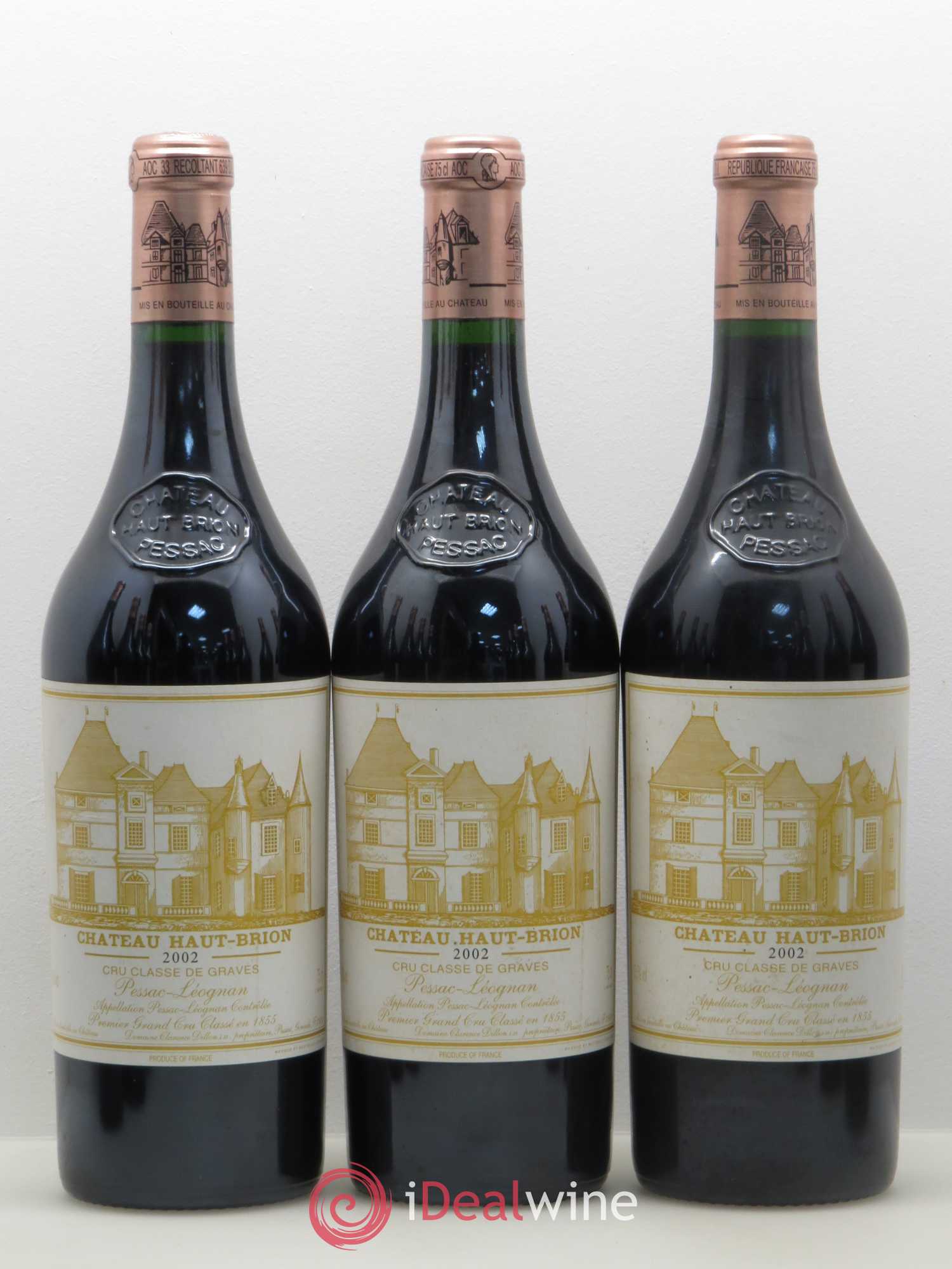 Château Haut Brion 1er Grand Cru Classé 2002 - Lot de 12 bouteilles - 2