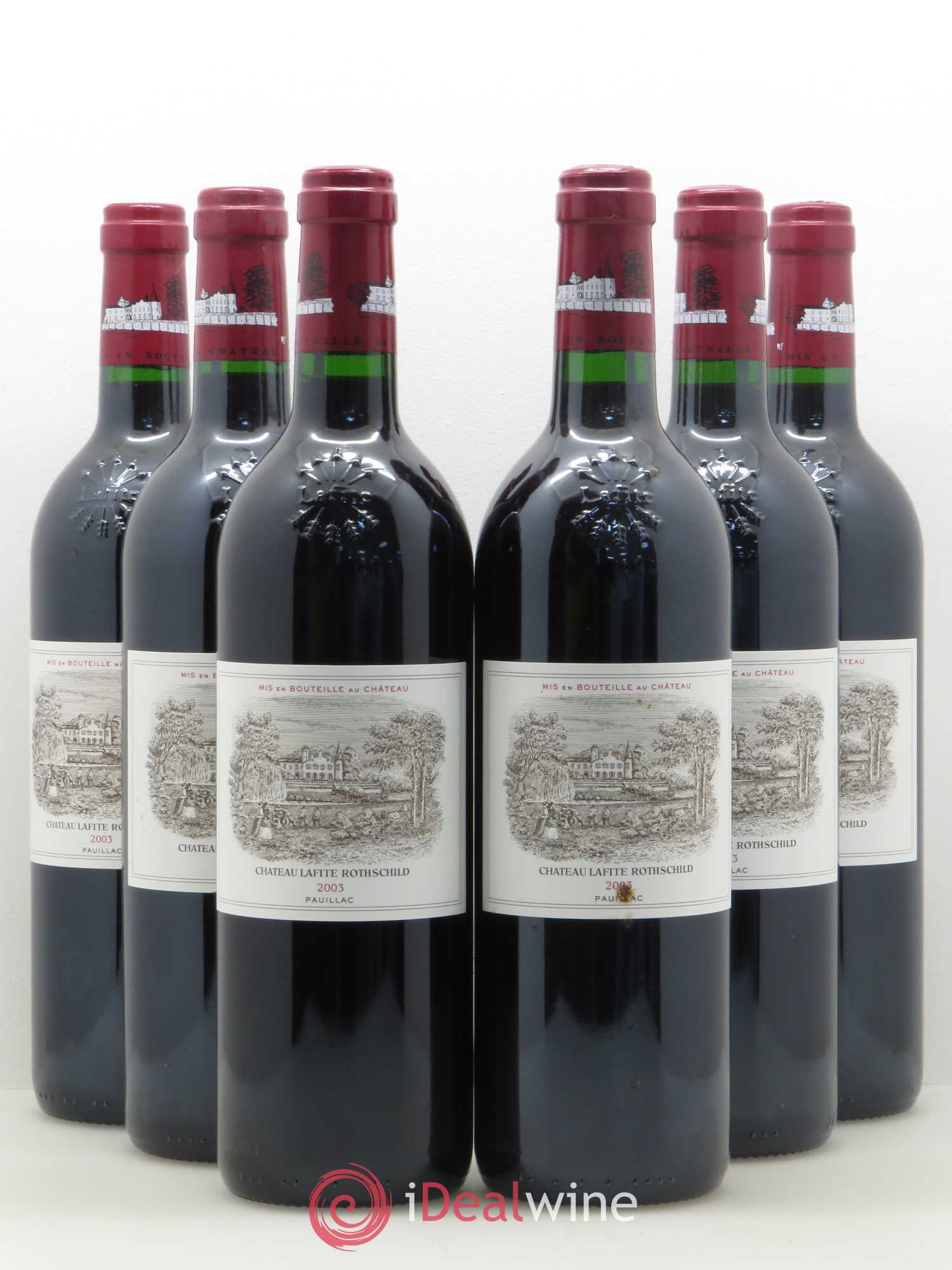 Château Lafite Rothschild 1er Grand Cru Classé 2003 - Lot de 6 bouteilles - 0