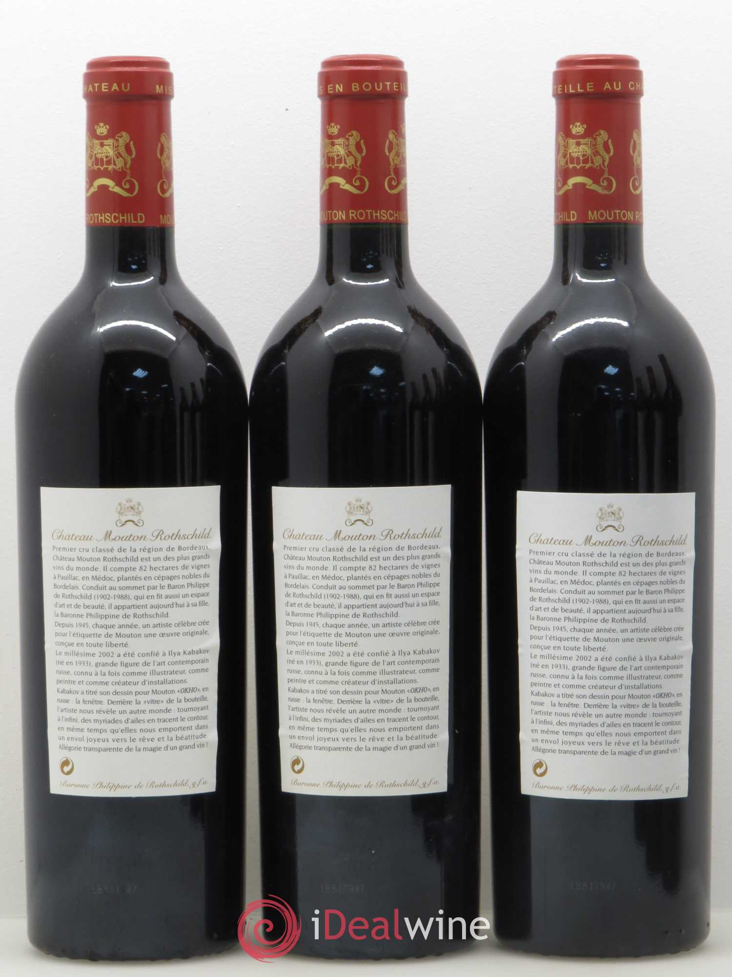 Château Mouton Rothschild 1er Grand Cru Classé 2002 - Lot de 12 bouteilles - 4